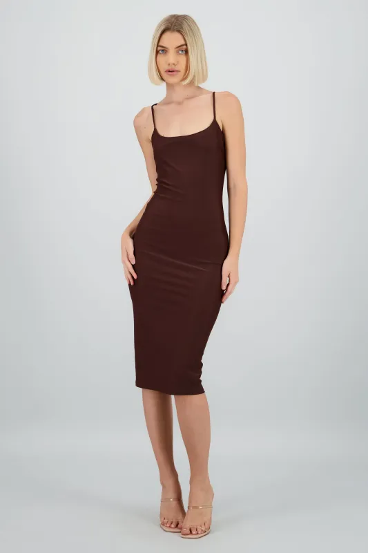 Vestido midi tirantes doble tela sold by Shasa