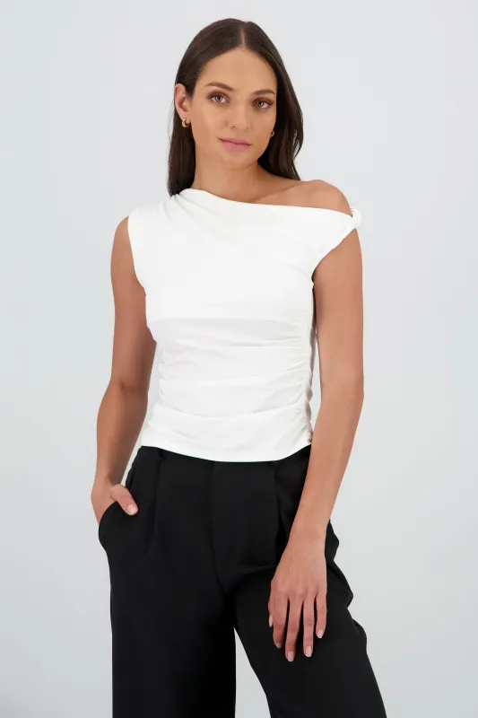 Top liso costados plisados sold by Shasa