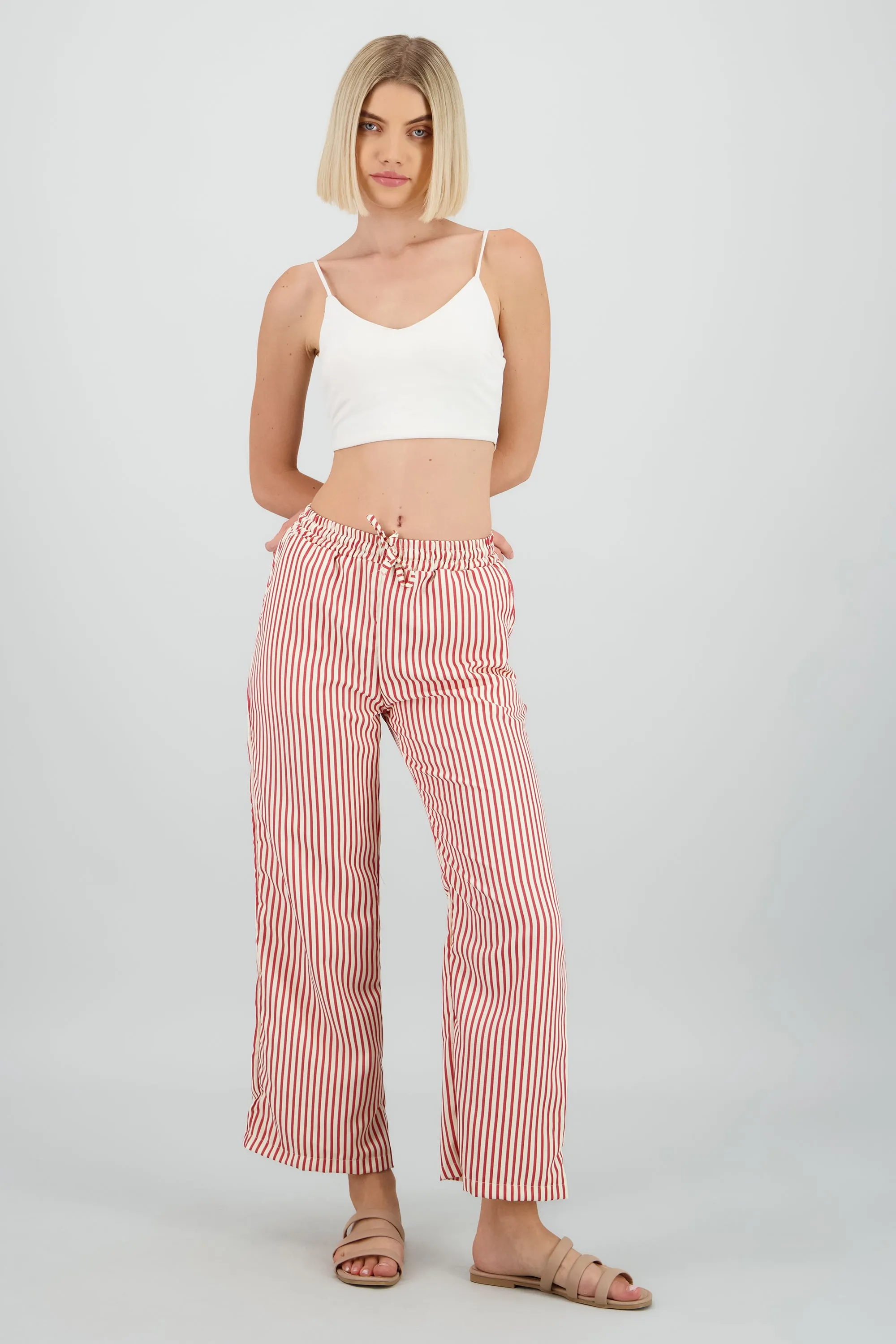 Pantalon amplio rayas textura sold by Shasa