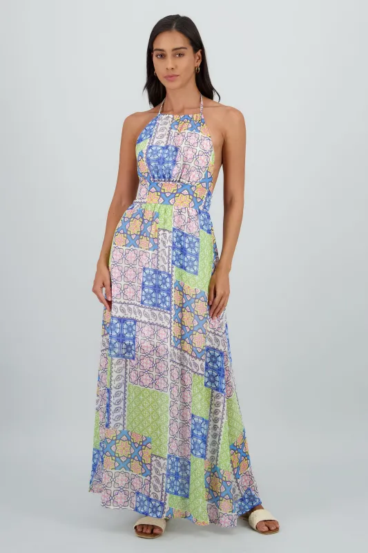 Vestido maxi halter boho sold by Shasa