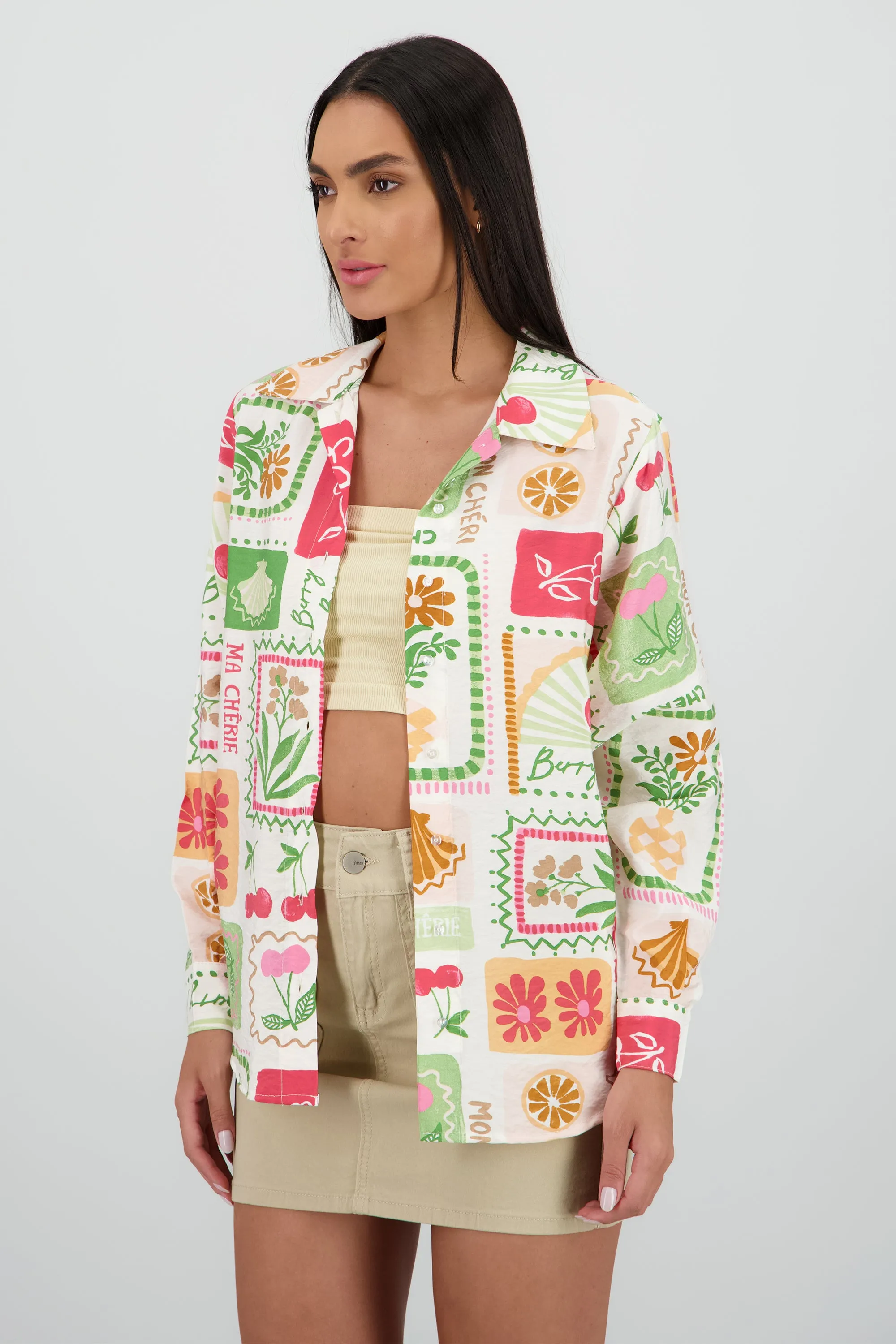 Camisa oversize manga larga detalle botones sold by Shasa product image thumbnail 3