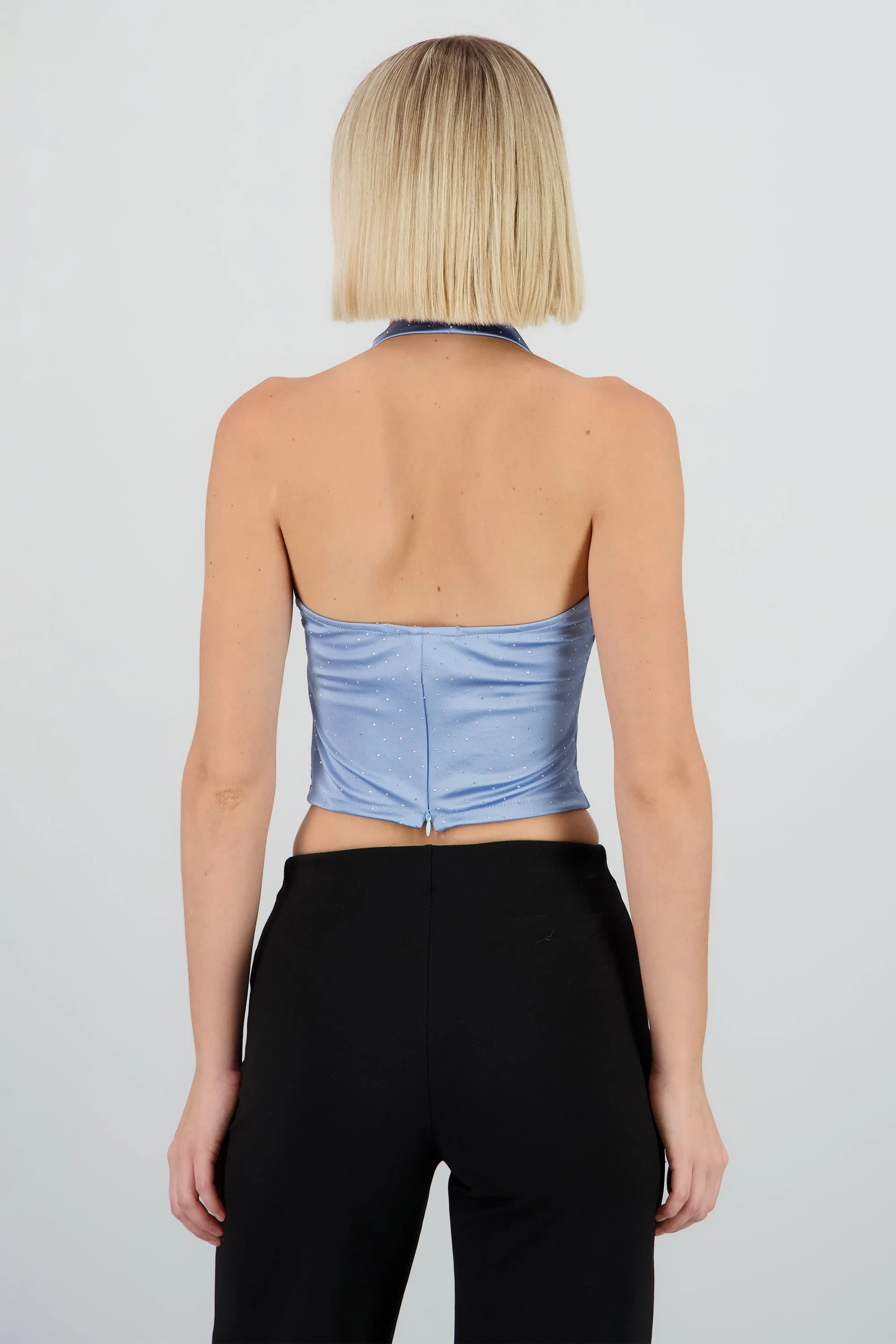 Top halter escote cascada brillos sold by Shasa product image thumbnail 4