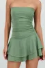 Vestido mini drapeado strapless sold by Shasa