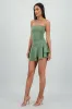 Vestido mini drapeado strapless sold by Shasa