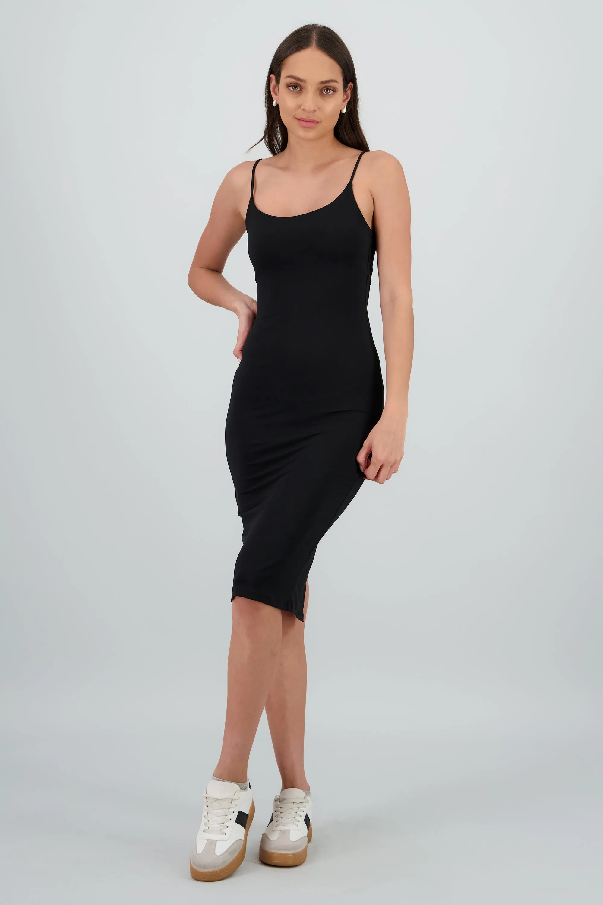 Vestido midi liso abertura espalda sold by Shasa product image thumbnail 2