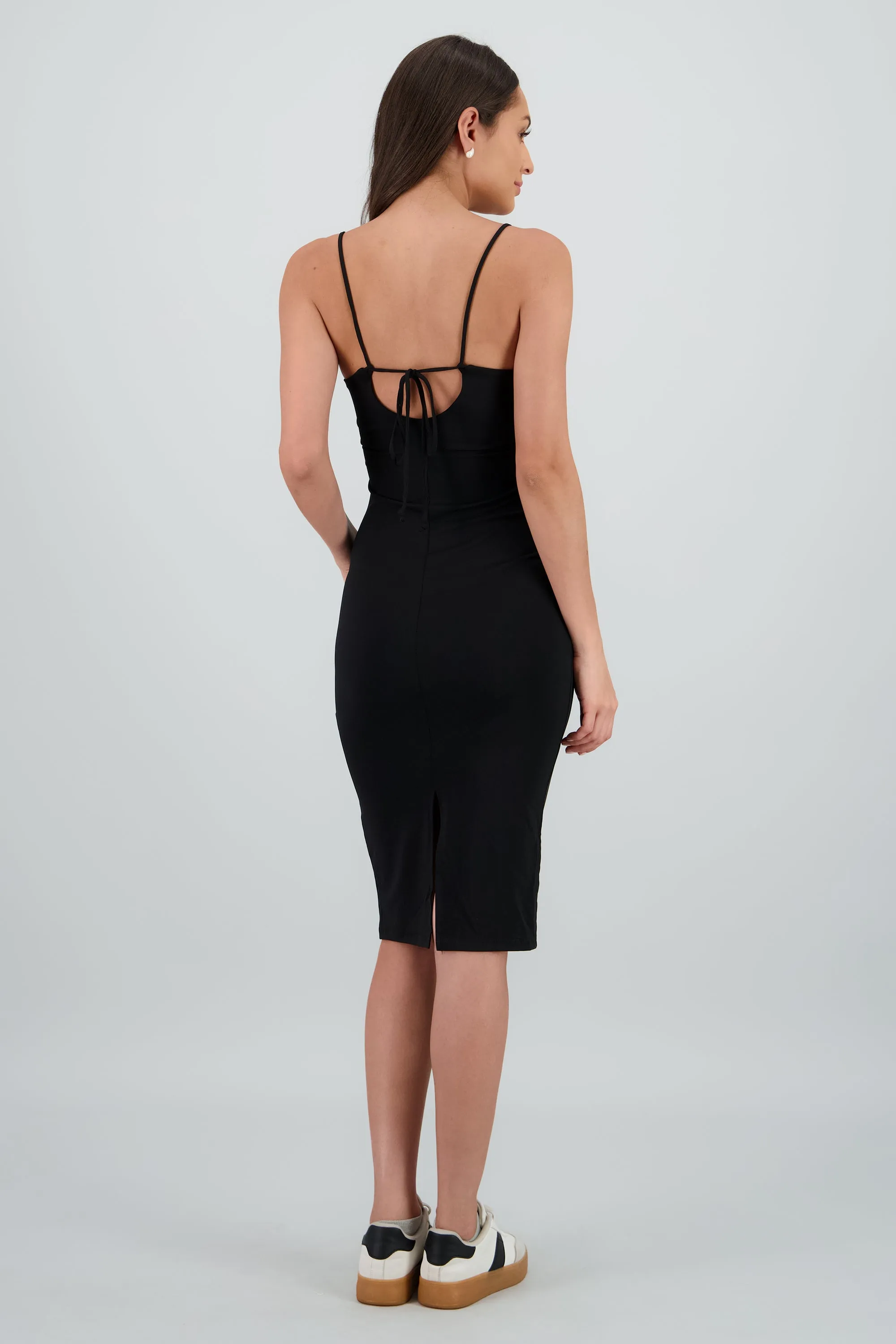 Vestido midi liso abertura espalda sold by Shasa product image thumbnail 4