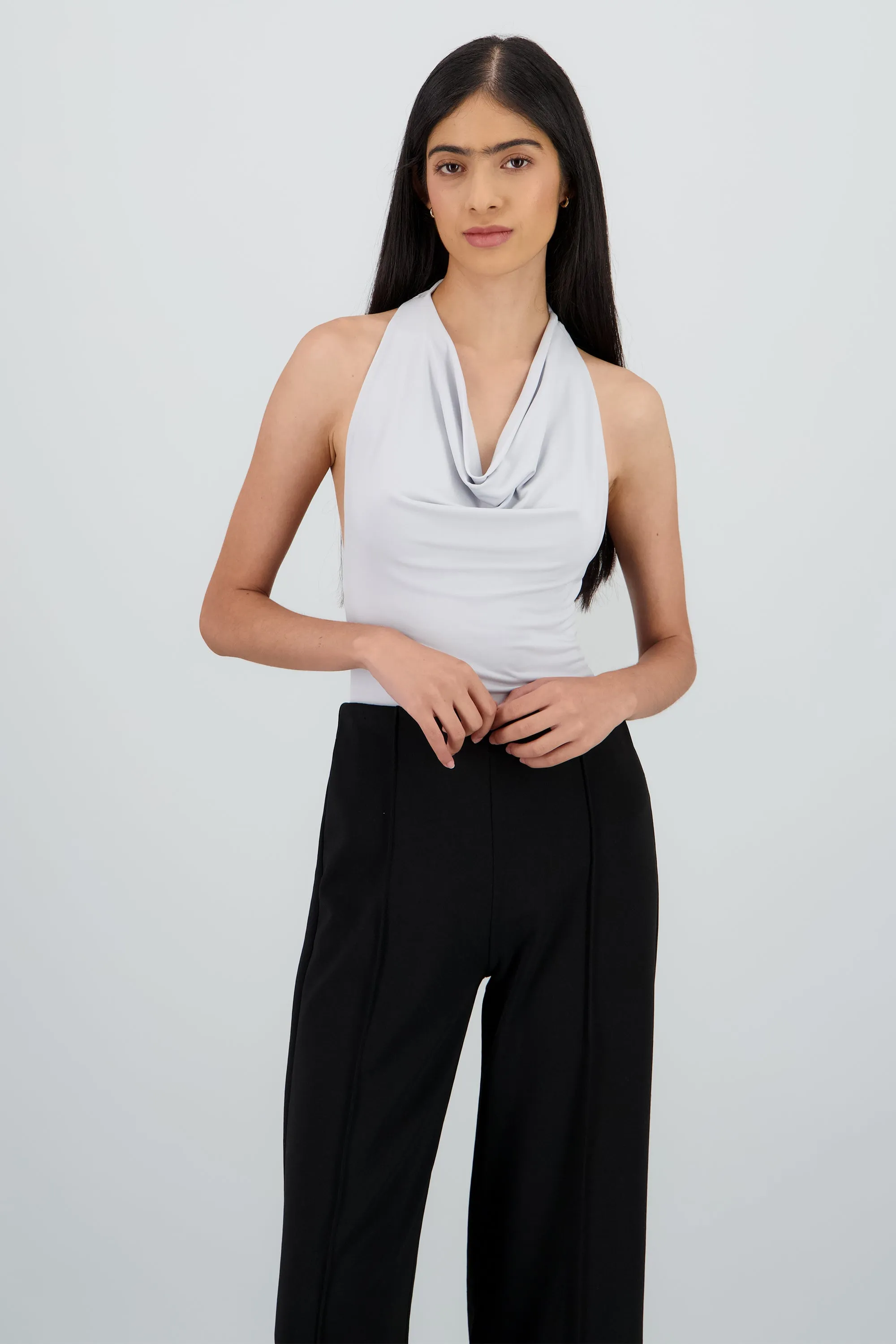 Bodysuit halter escote cascada drapeado sold by Shasa product image thumbnail 2