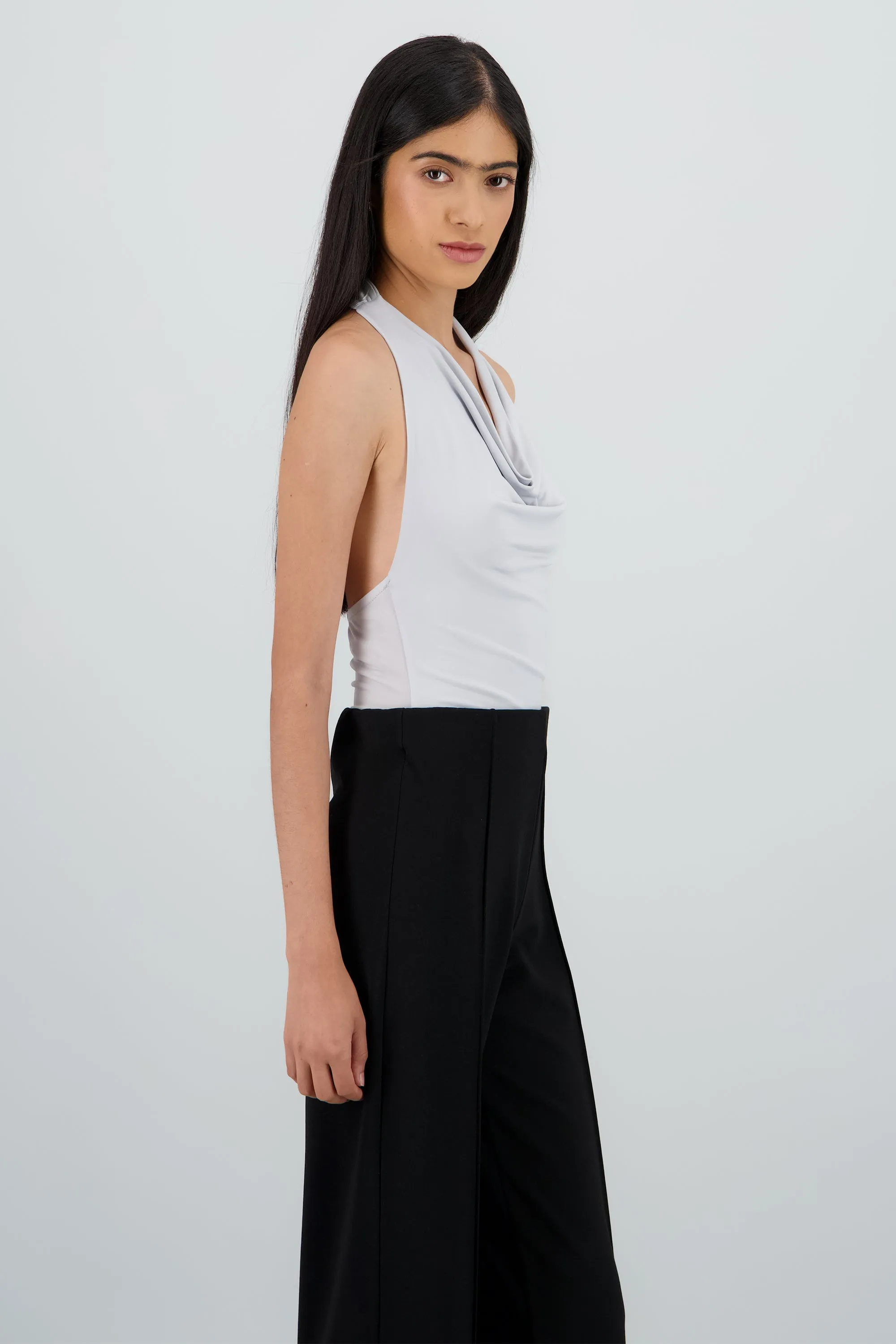 Bodysuit halter escote cascada drapeado sold by Shasa product image thumbnail 3