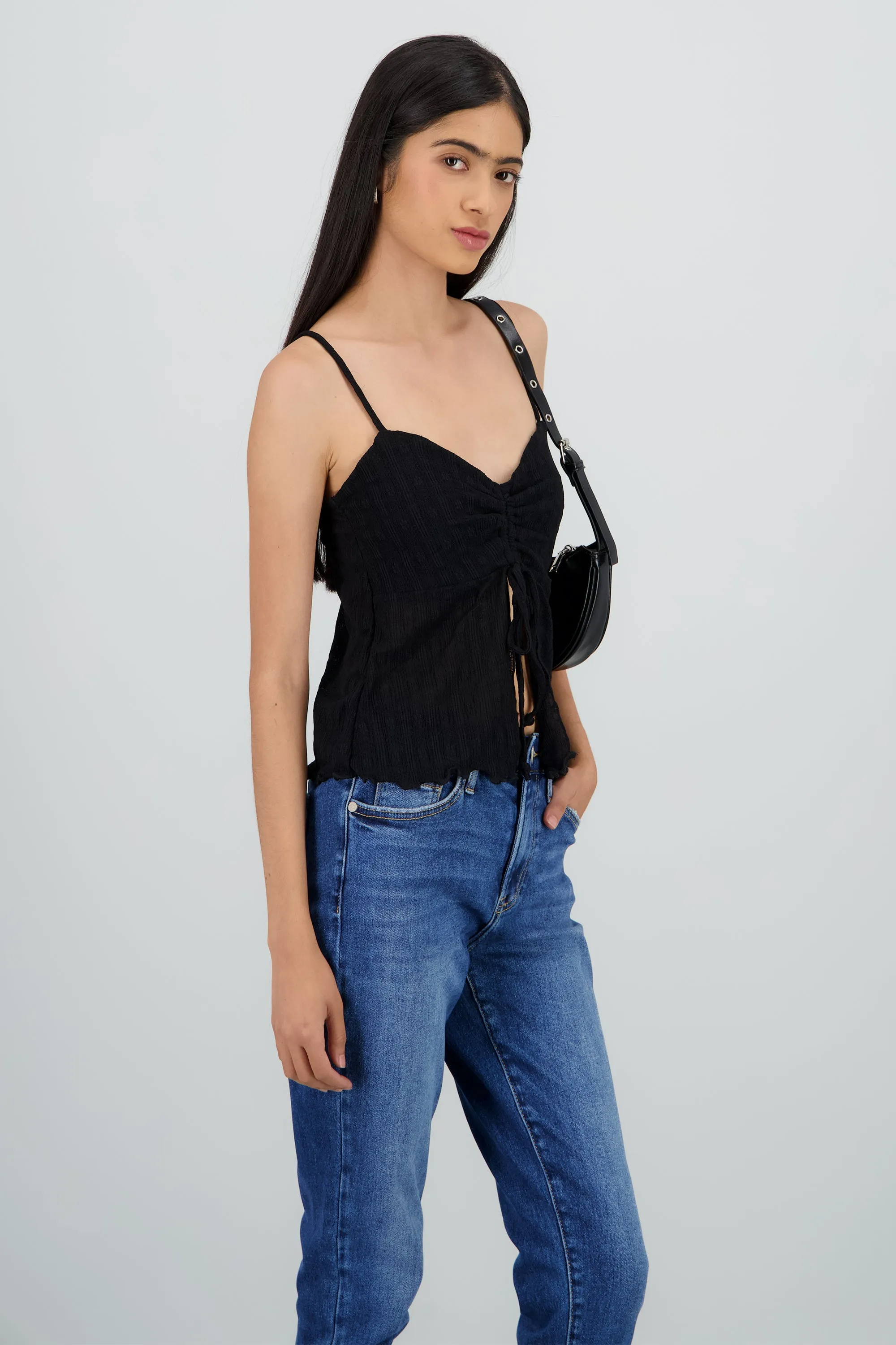Blusa tirantes encaje detalle fruncido sold by Shasa product image thumbnail 2