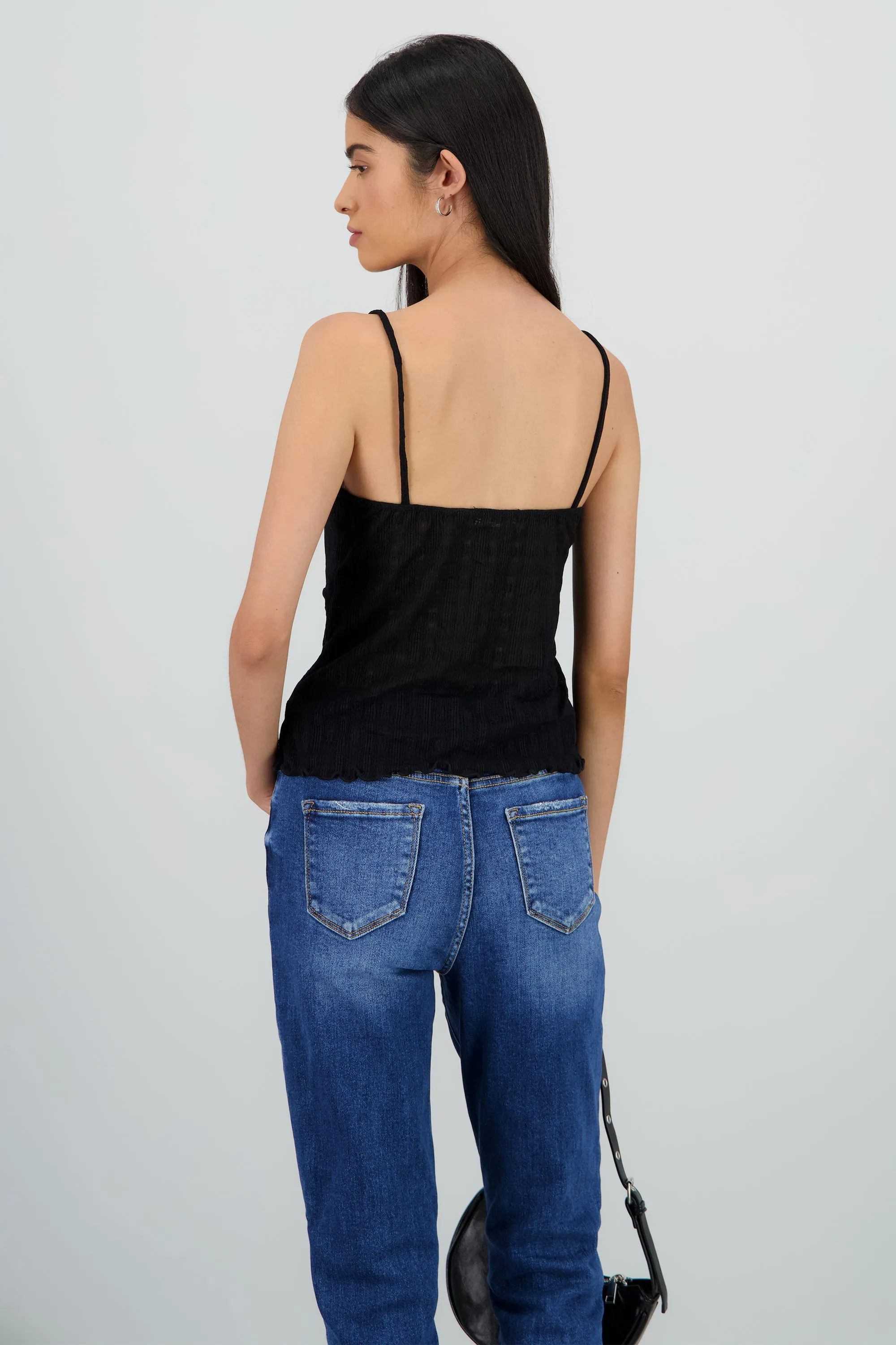 Blusa tirantes encaje detalle fruncido sold by Shasa product image thumbnail 3