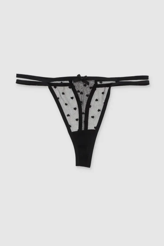 Tanga Corazones Mesh sold by Shasa
