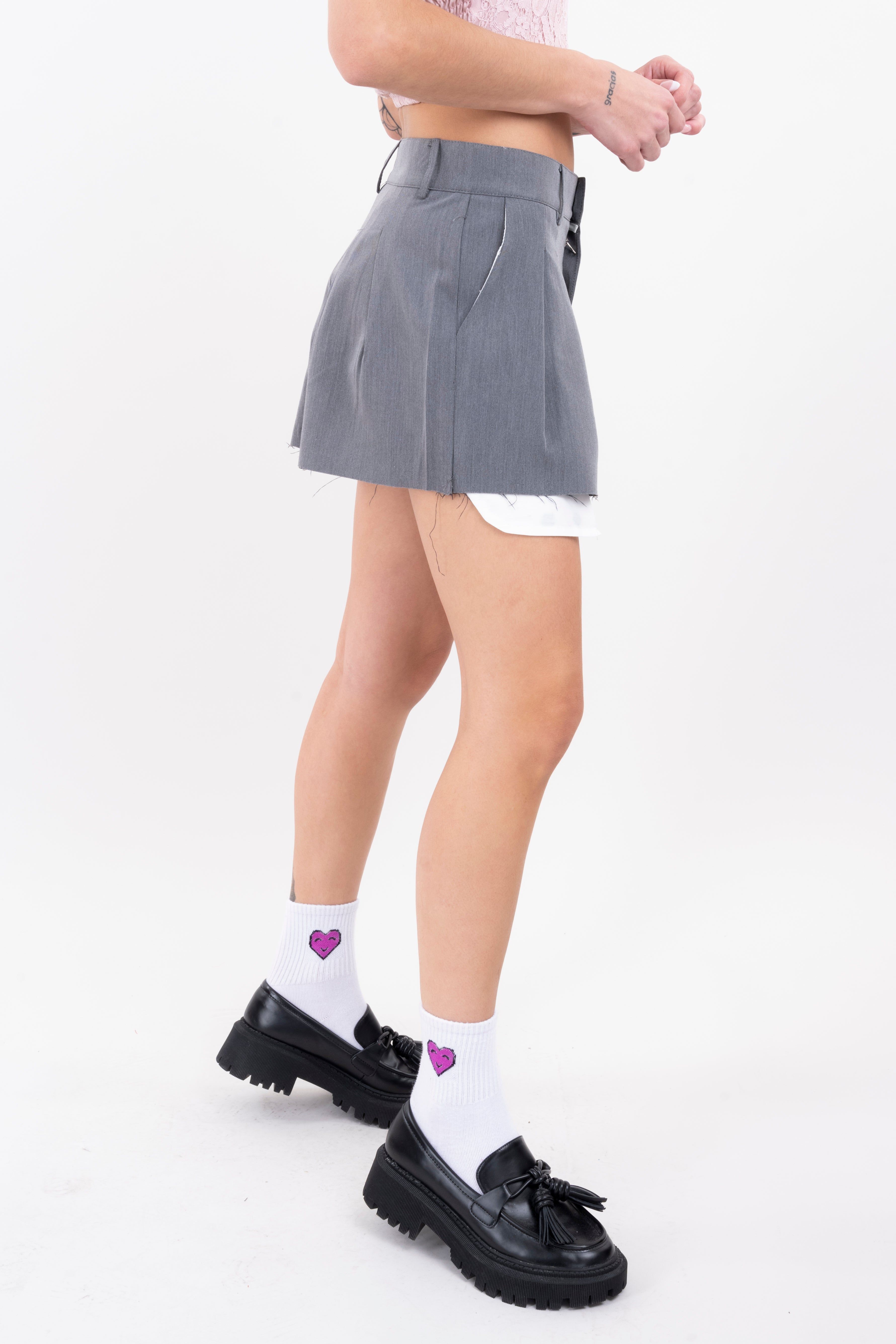 Falda mini tableada monocolor sold by Shasa product image thumbnail 3