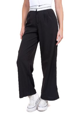 Pantalón recto cintura bicolor sold by Shasa