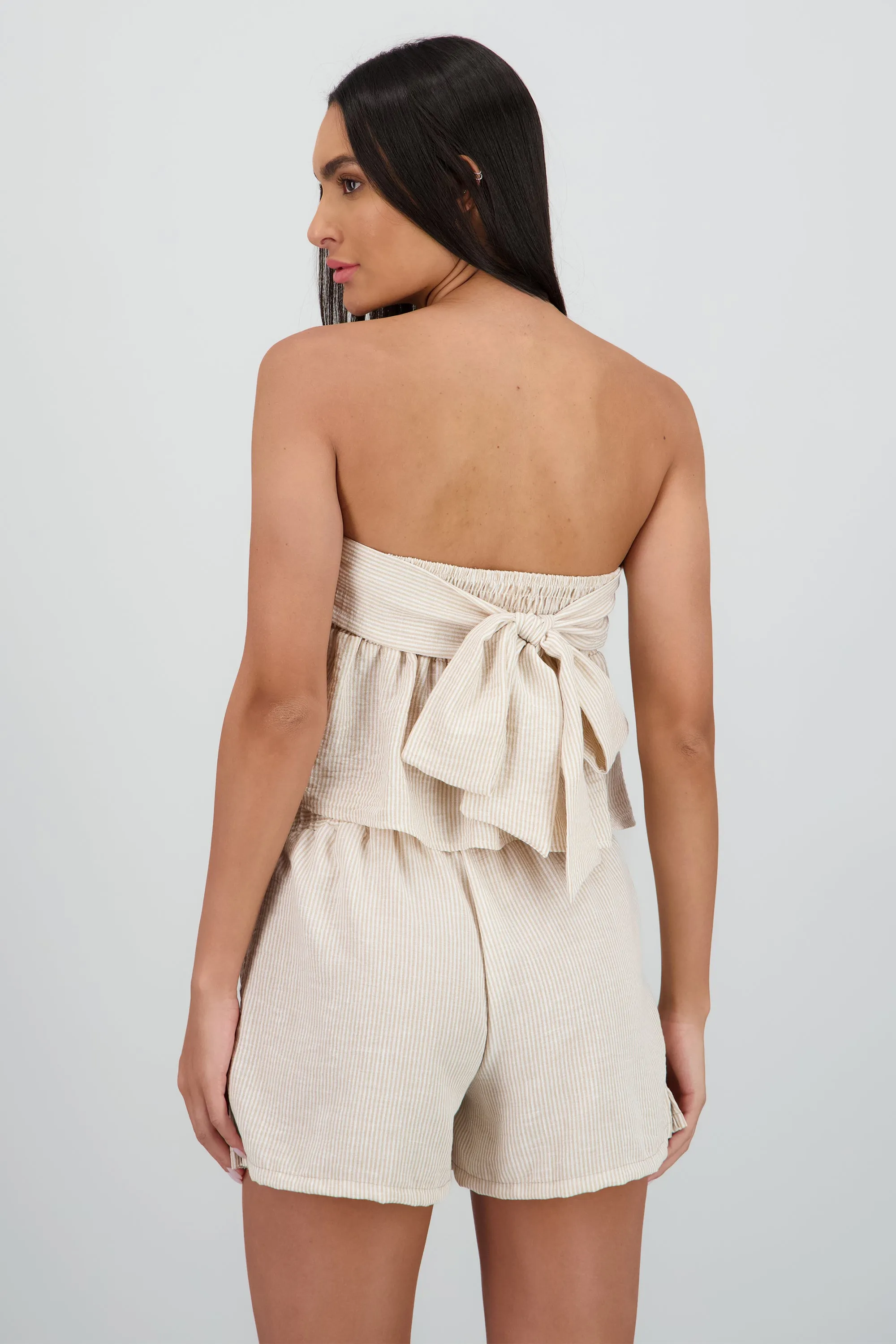 Blusa strapples detalle moño rayas sold by Shasa product image thumbnail 4