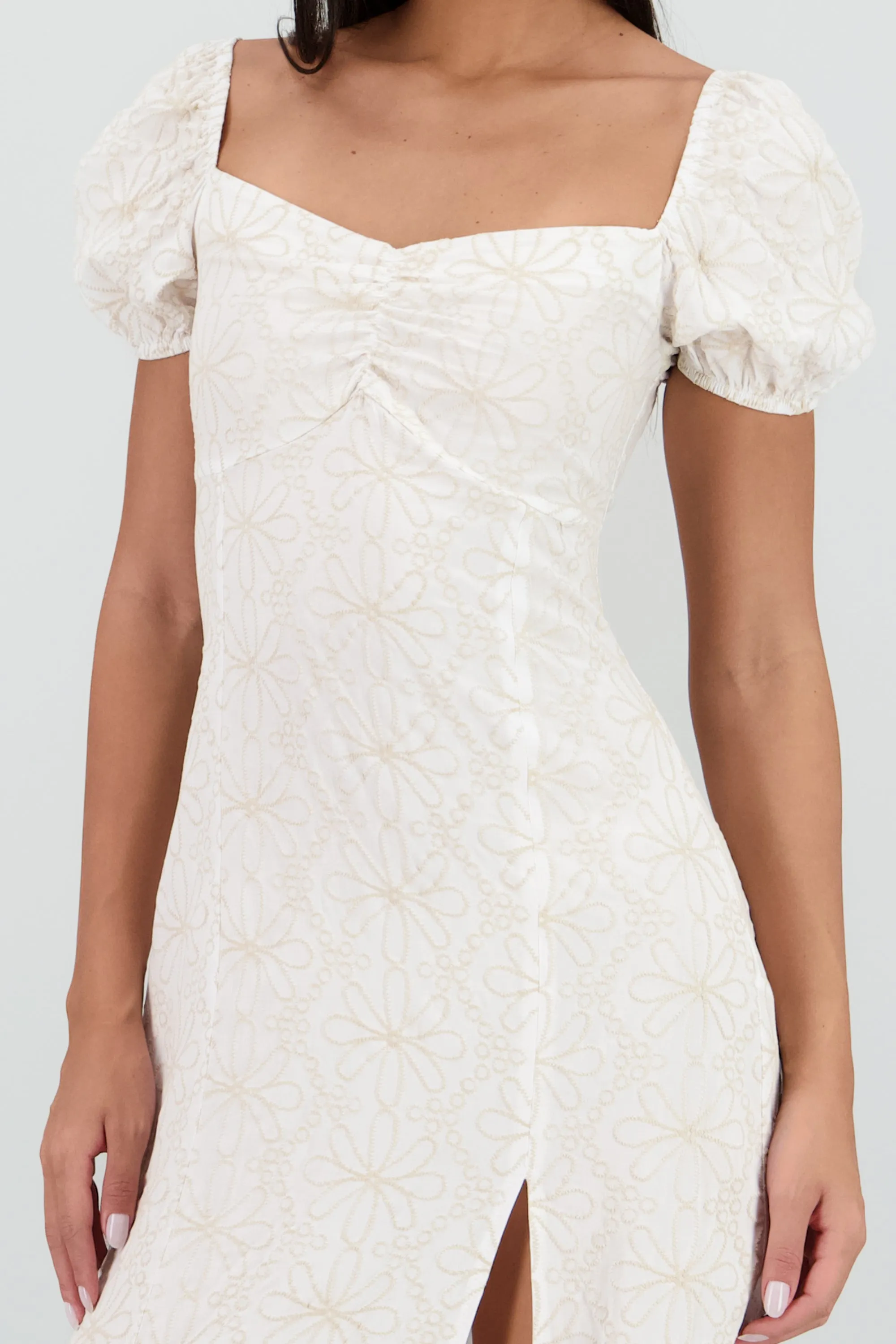 Vestido midi manga abullonada frunces sold by Shasa product image thumbnail 5