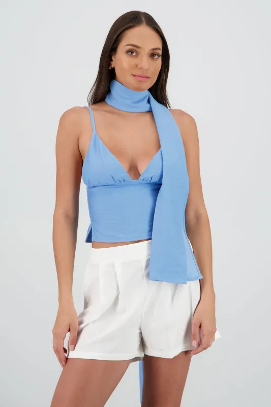 Top tirantes escote v detalle bufanda sold by Shasa