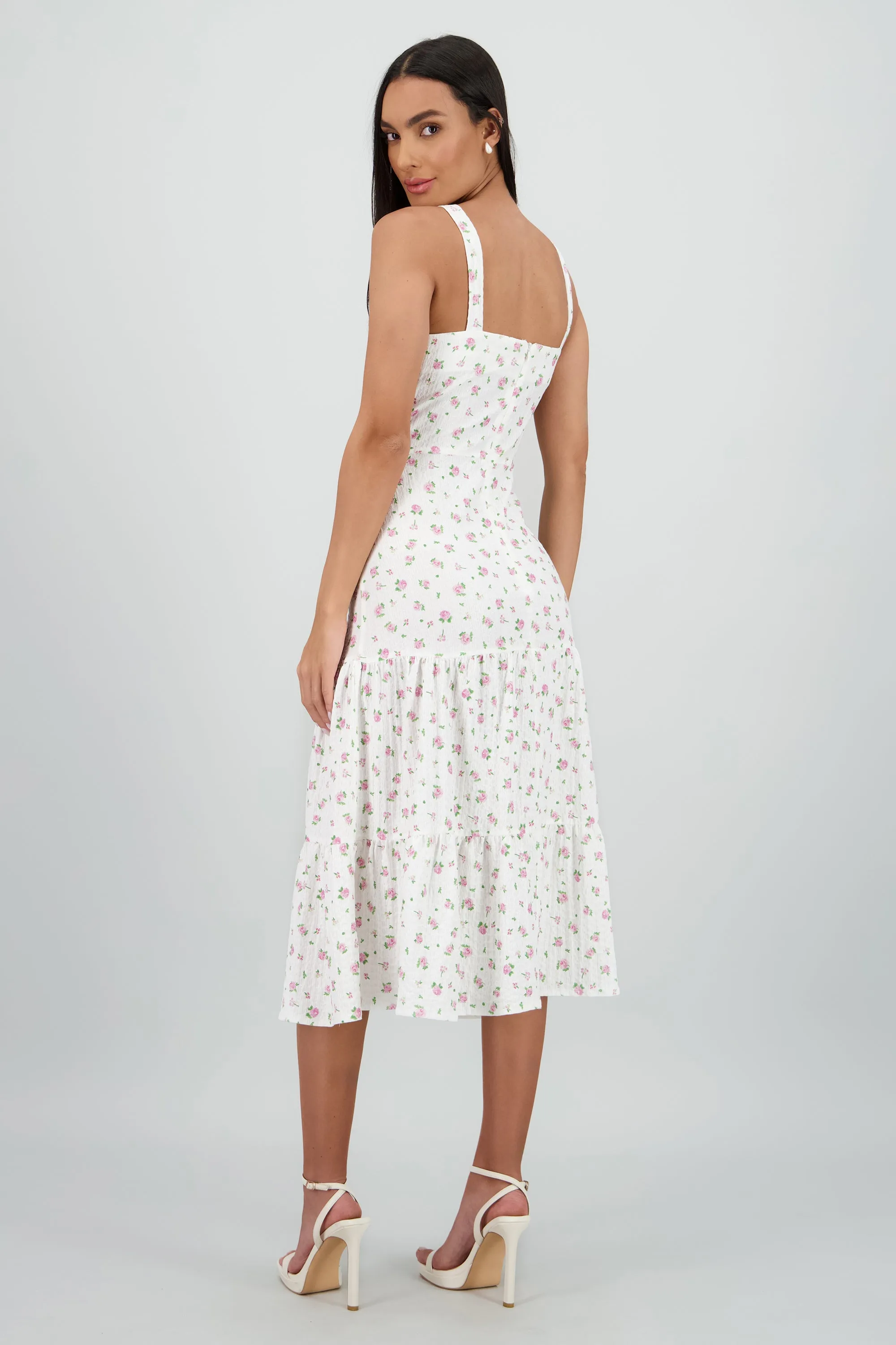 Vestido midi tirantes estampado flores sold by Shasa product image thumbnail 4