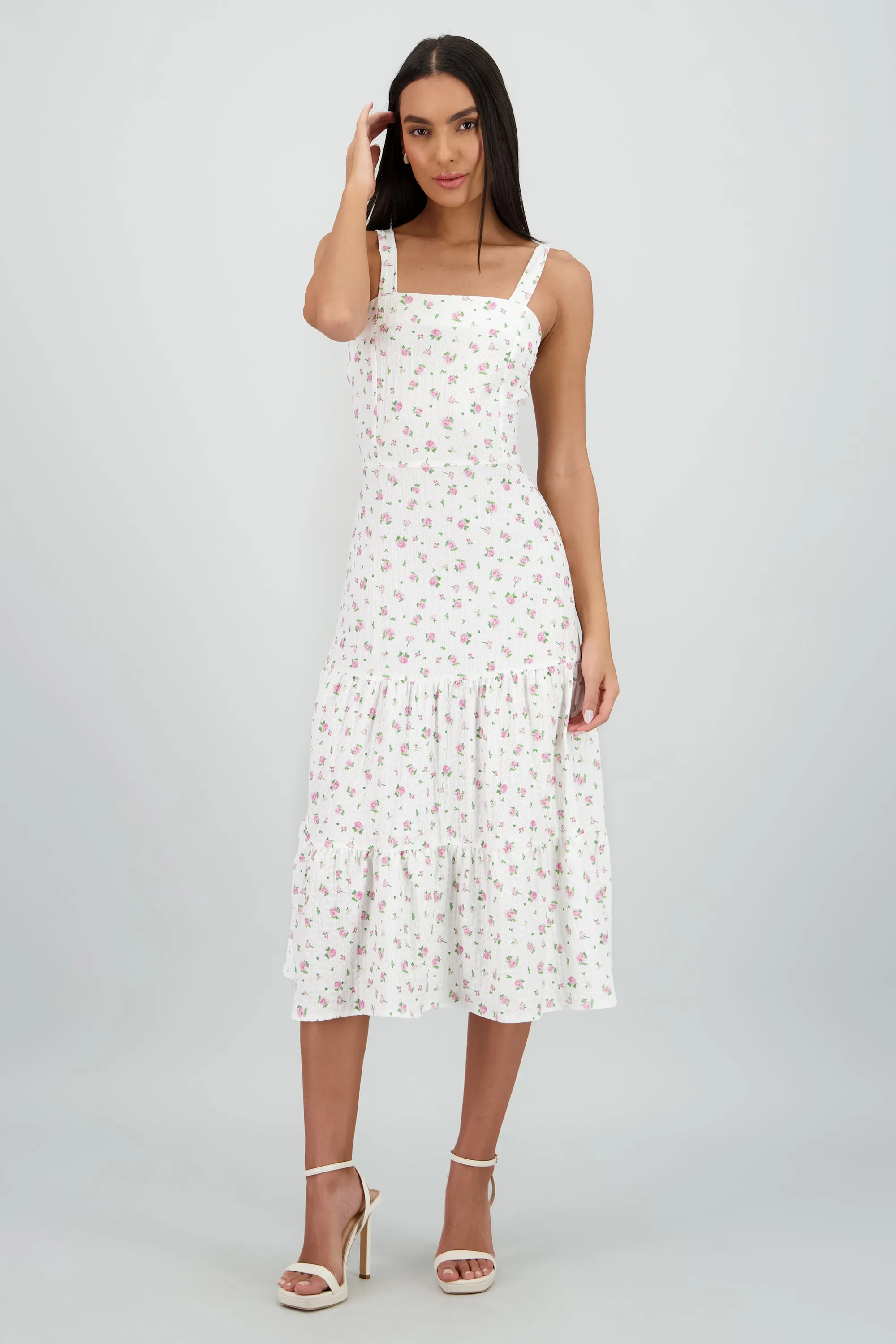 Vestido midi tirantes estampado flores sold by Shasa product image thumbnail 2