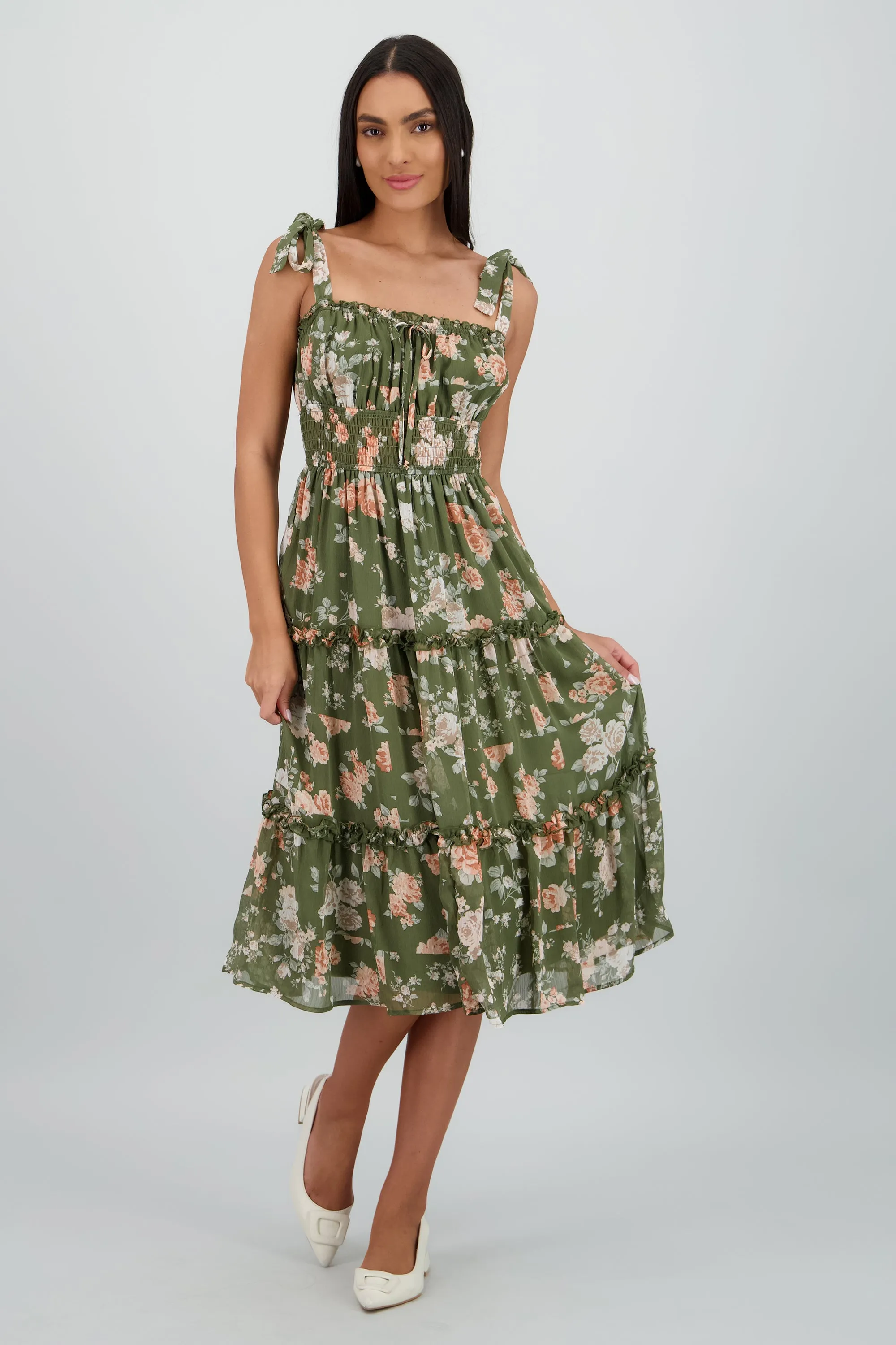 Vestido maxi estampado rosas sold by Shasa