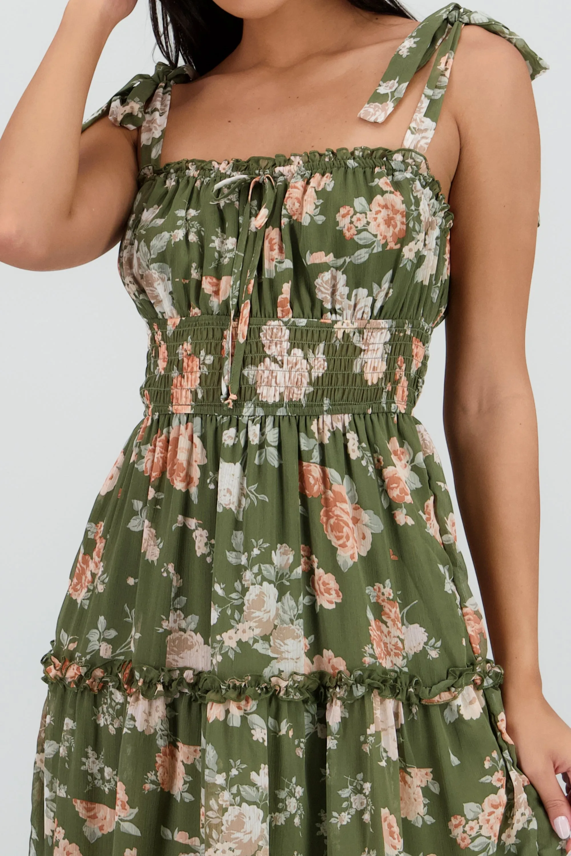 Vestido maxi estampado rosas sold by Shasa product image thumbnail 5