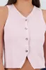 Top corto tejido detalle botones sold by Shasa