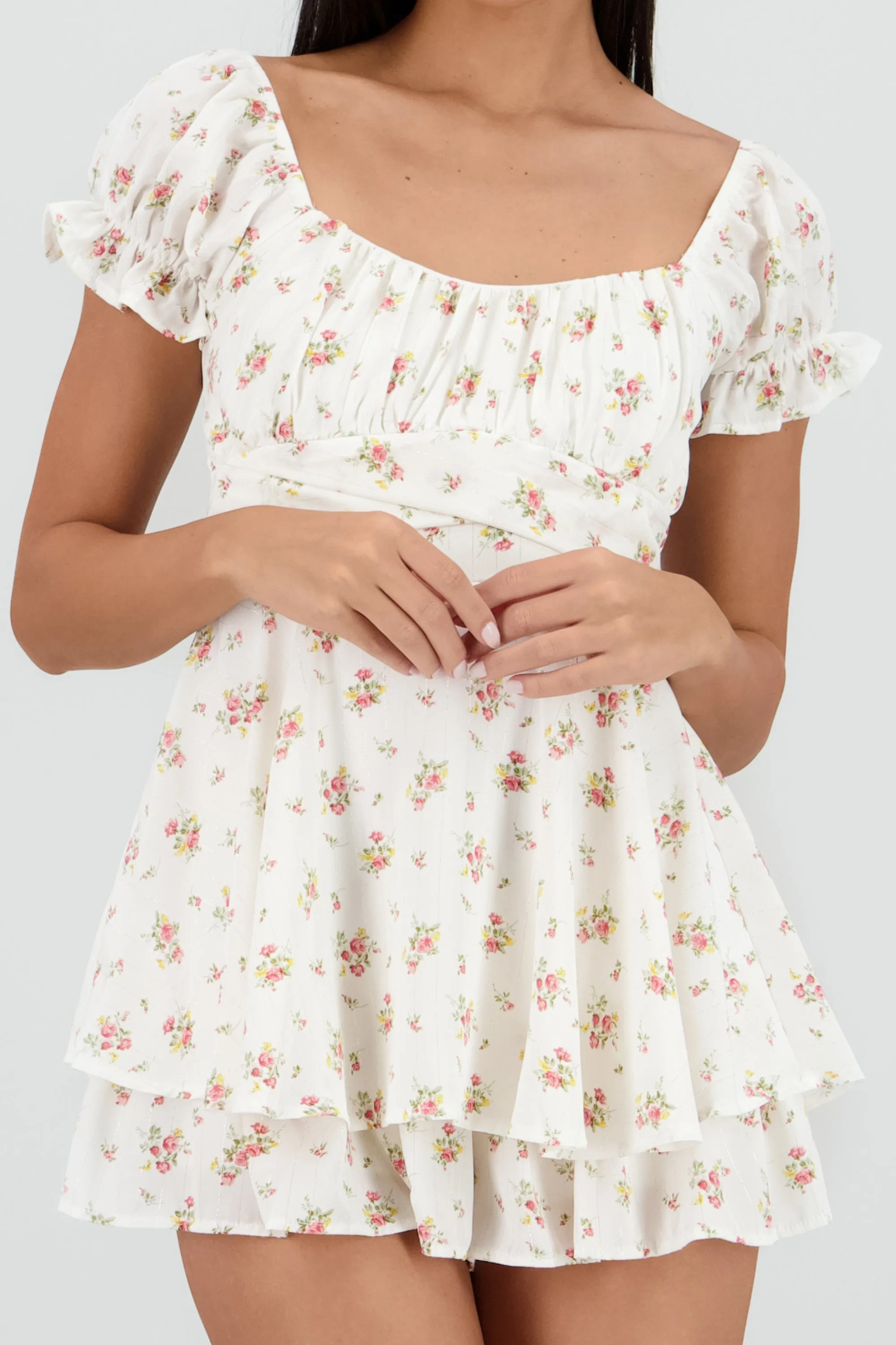 Romper olanes flores con rayas lurex sold by Shasa product image thumbnail 5