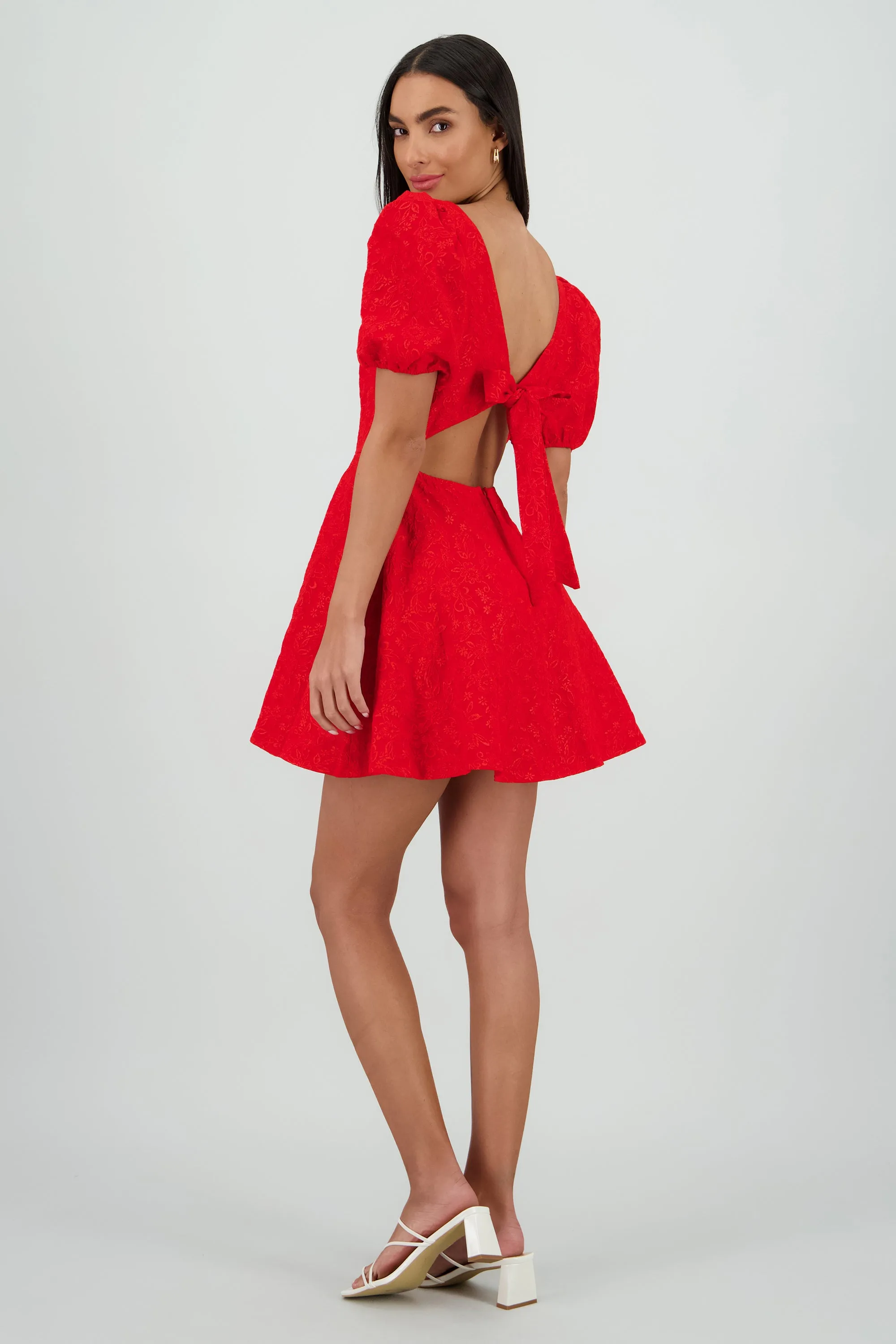 Vestido mini manga abullonada escote corazon sold by Shasa product image thumbnail 4