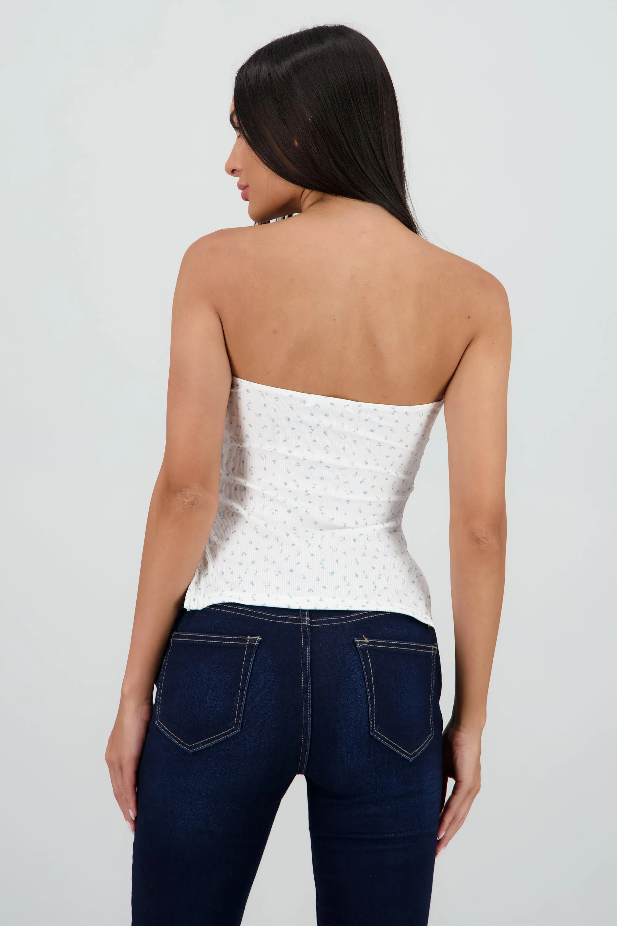 Top tubo abertura estampado flores sold by Shasa product image thumbnail 4