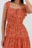 Vestido midi flores tropicales sold by Shasa