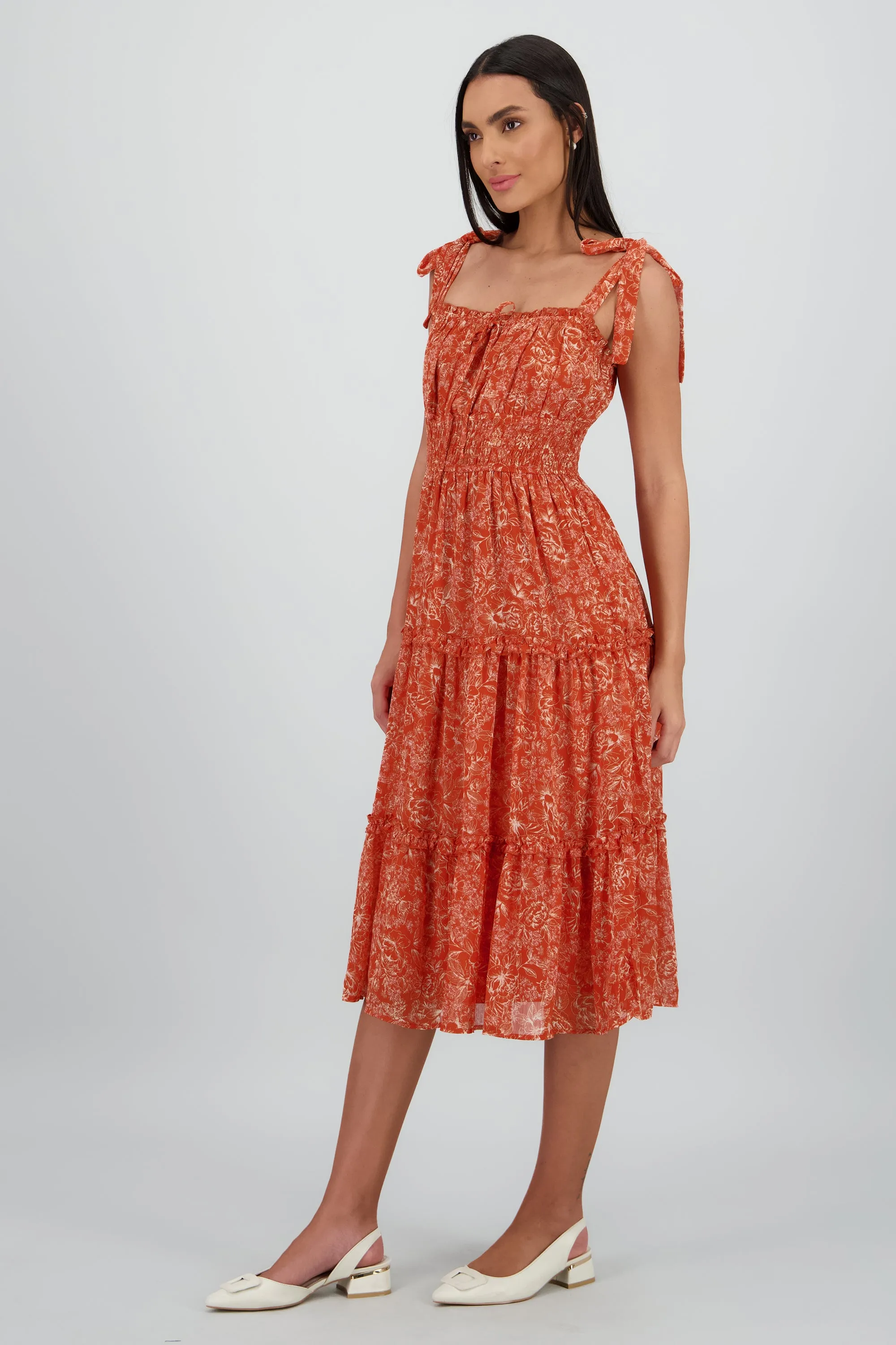 Vestido midi flores tropicales sold by Shasa product image thumbnail 3