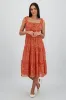 Vestido midi flores tropicales sold by Shasa