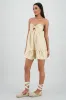Vestido strapless nudo estampado gingham sold by Shasa