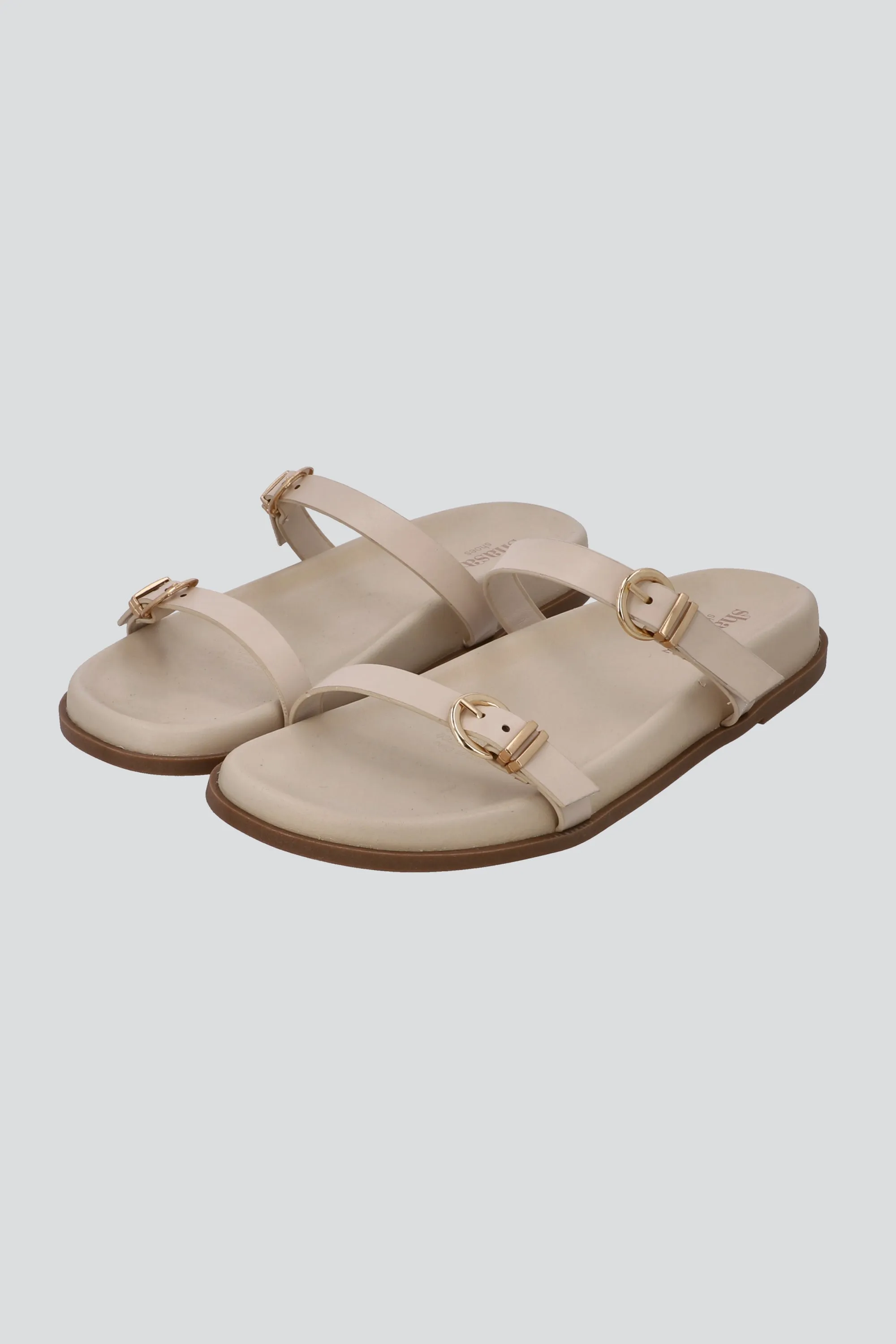 Sandalia dos tirs delgadas hebillas sold by Shasa