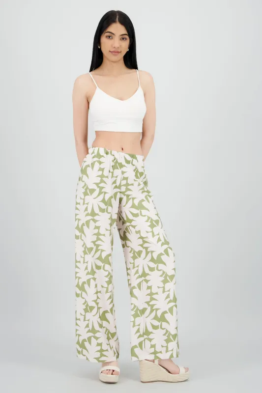 Pantalon amplio estampado flores sold by Shasa