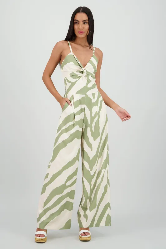 Jumpsuit tirantes estampado detalle nudo sold by Shasa