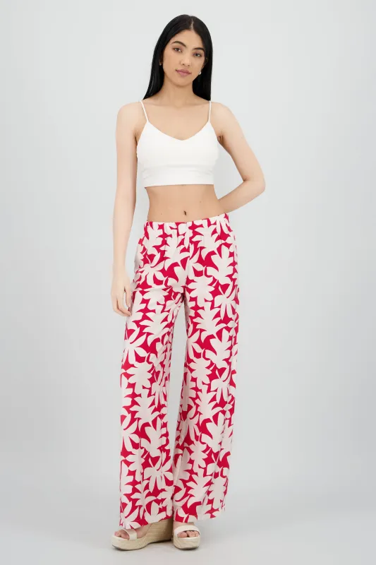 Pantalon amplio estampado flores sold by Shasa