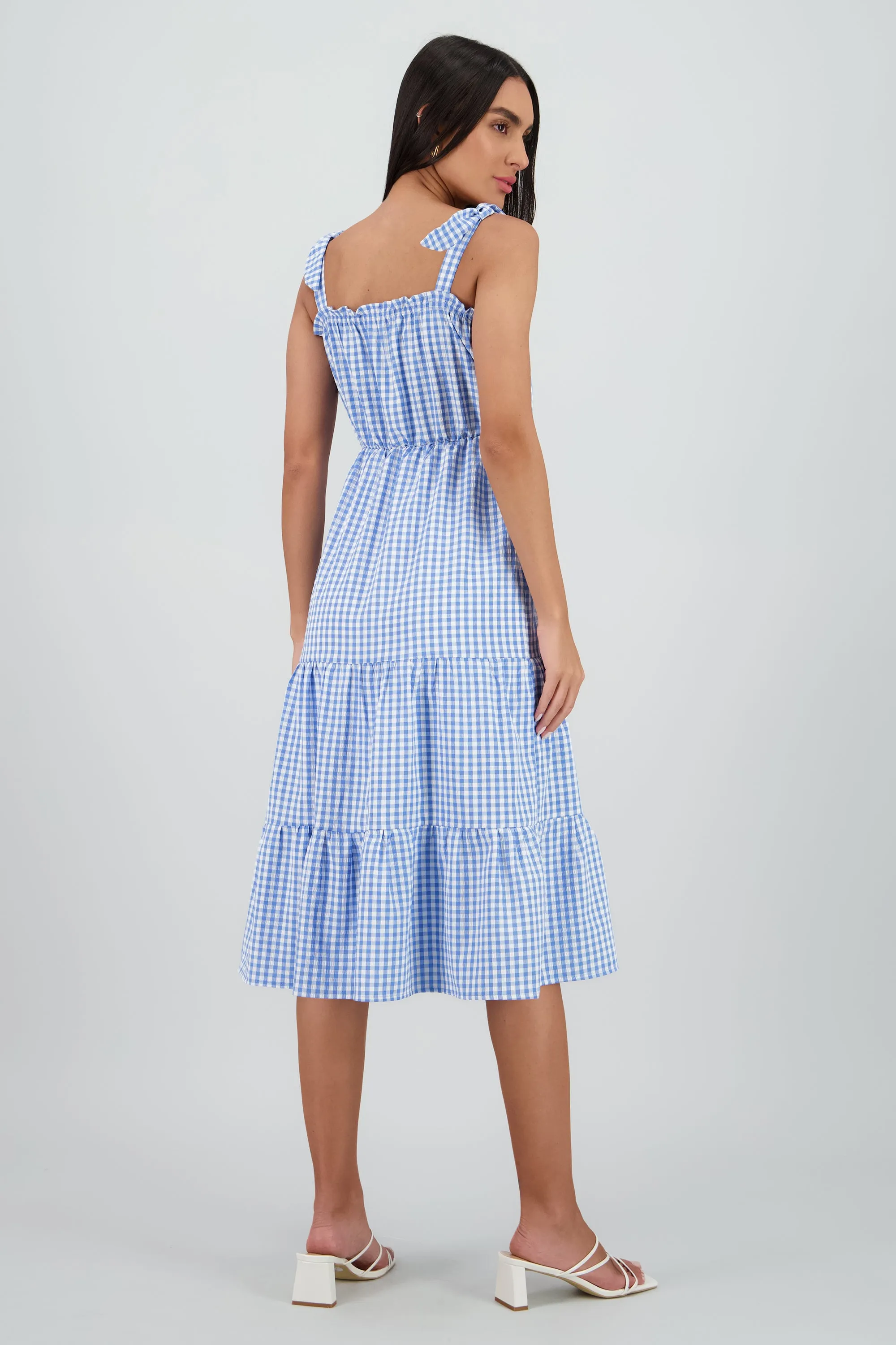 Vestido tirantes midi olanes detalle textura sold by Shasa product image thumbnail 4