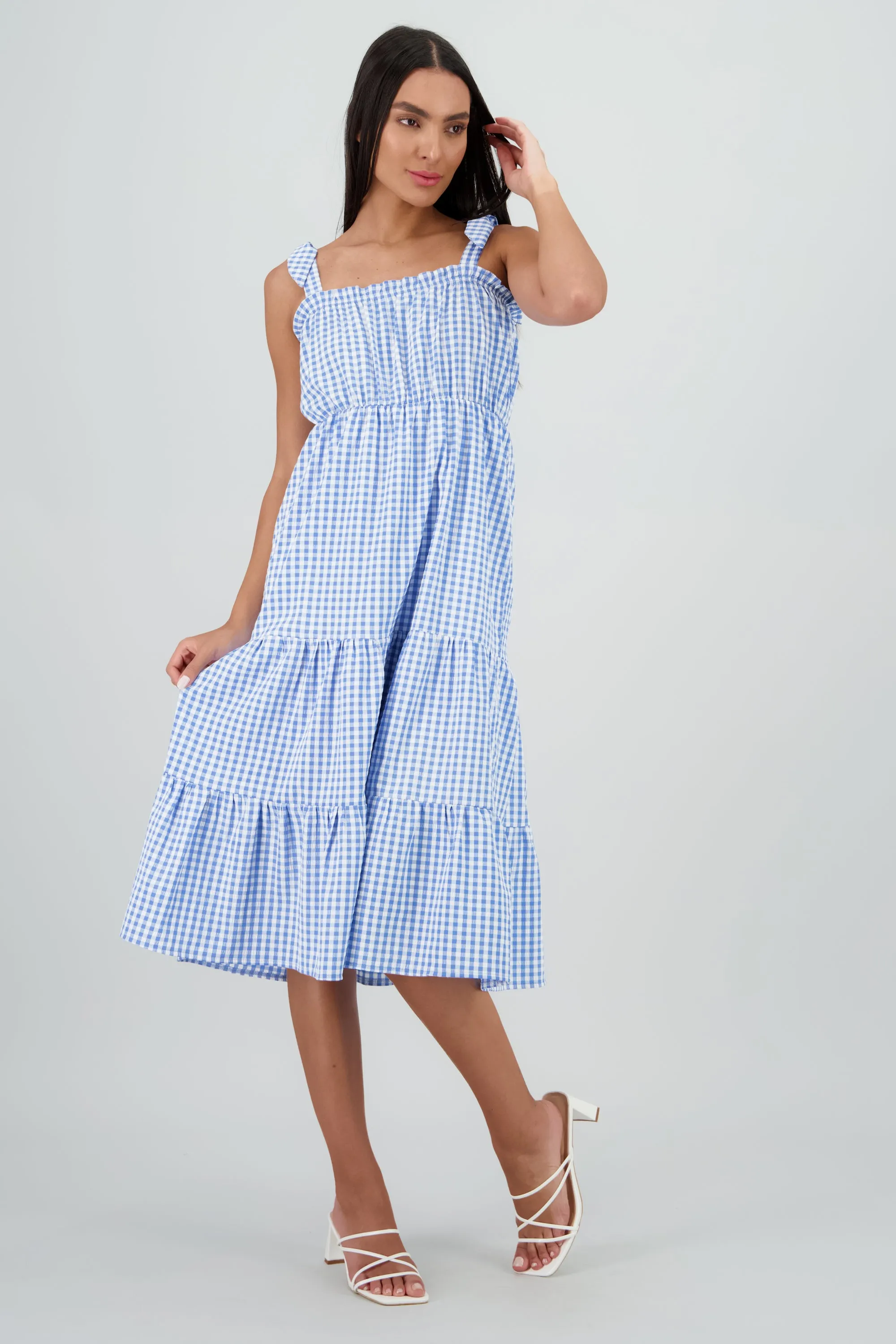 Vestido tirantes midi olanes detalle textura sold by Shasa product image thumbnail 2