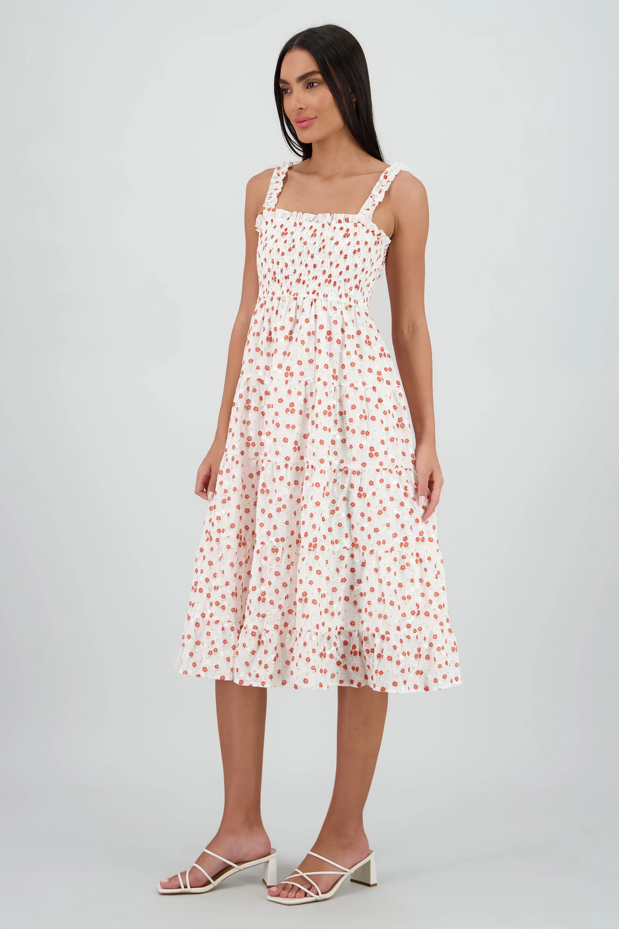 Vestido midi smocked flores bordados sold by Shasa product image thumbnail 2