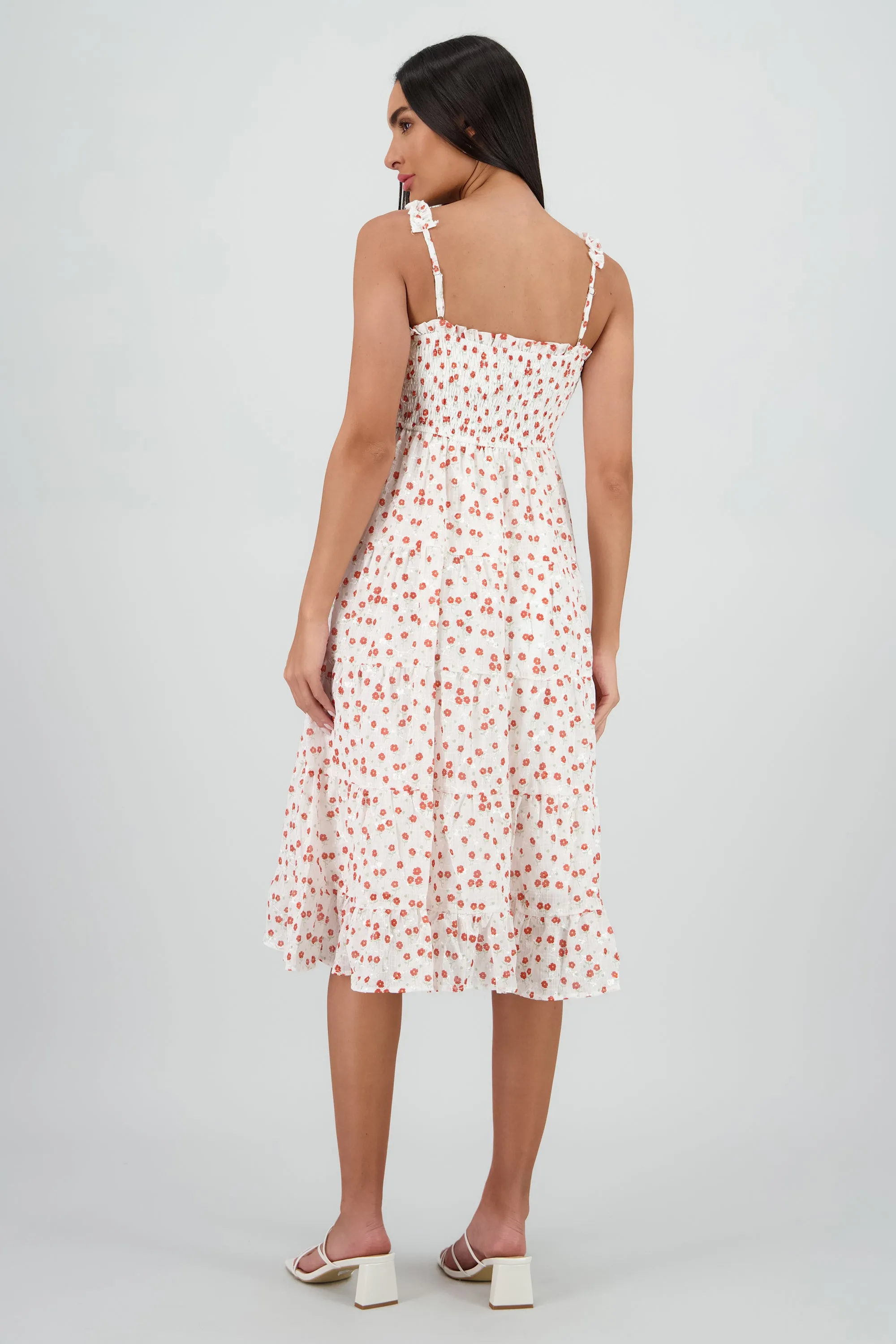 Vestido midi smocked flores bordados sold by Shasa product image thumbnail 4