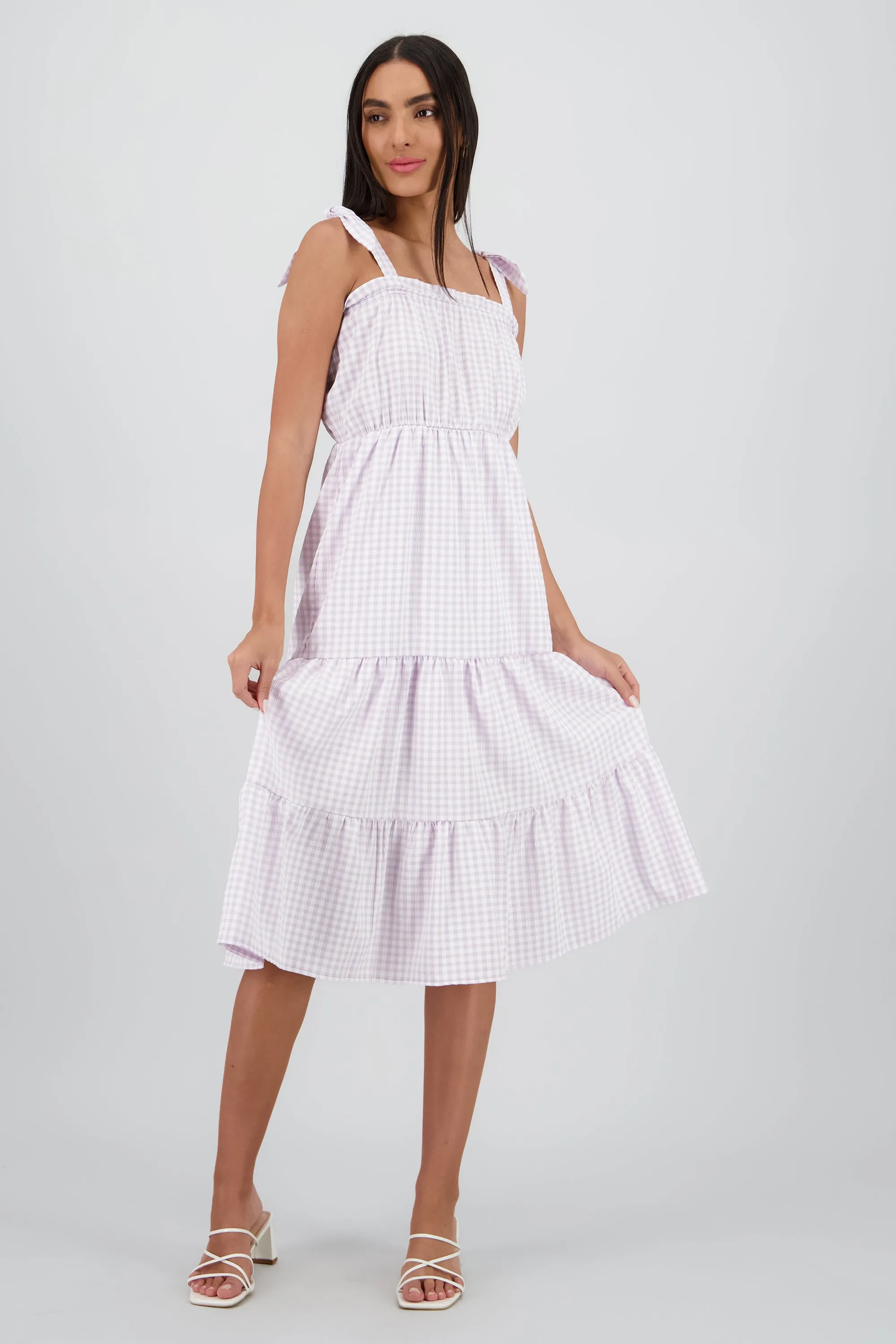 Vestido tirantes midi olanes detalle textura sold by Shasa product image thumbnail 2