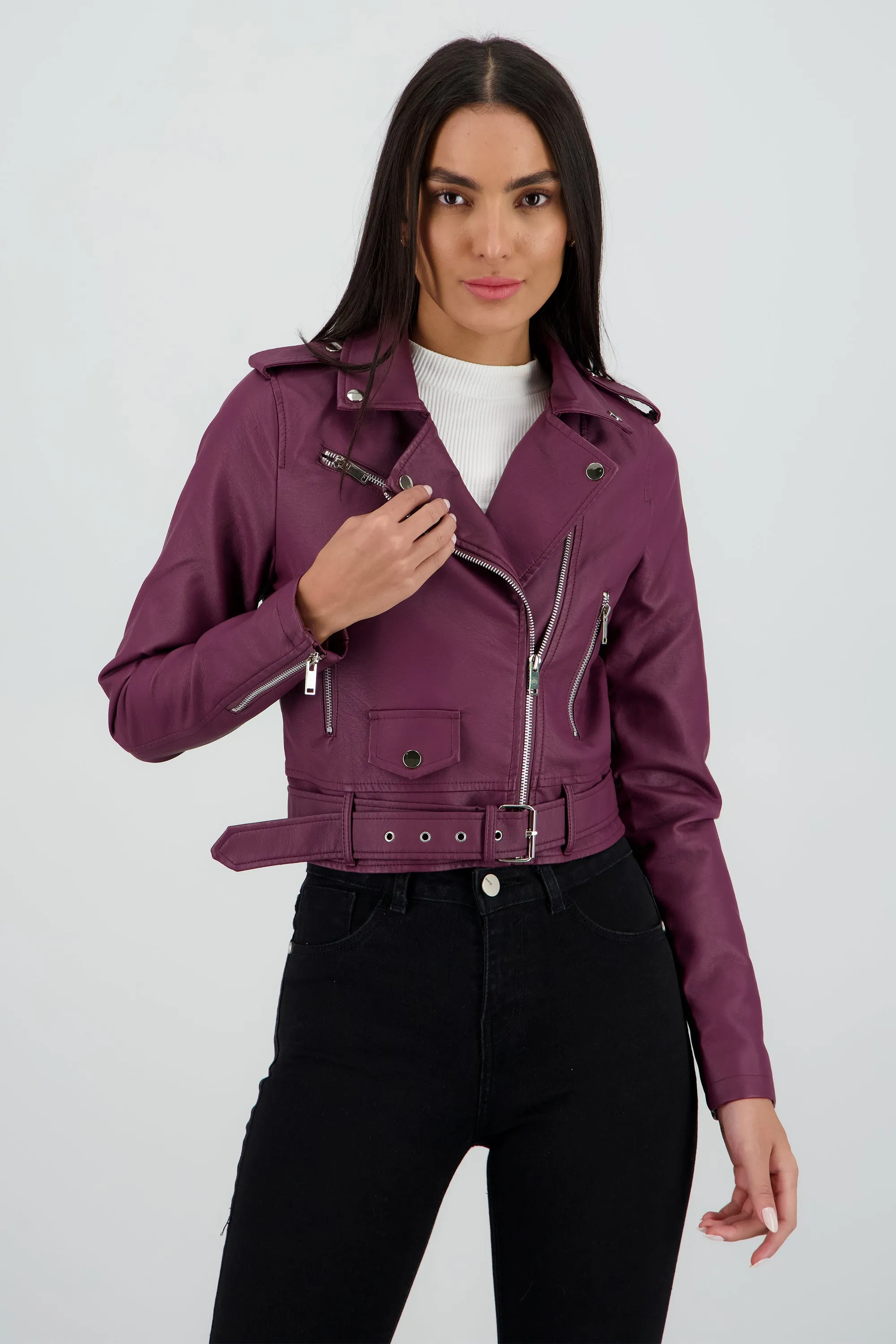 Chamarra Biker Efecto Piel Cierre sold by Shasa product image thumbnail 2