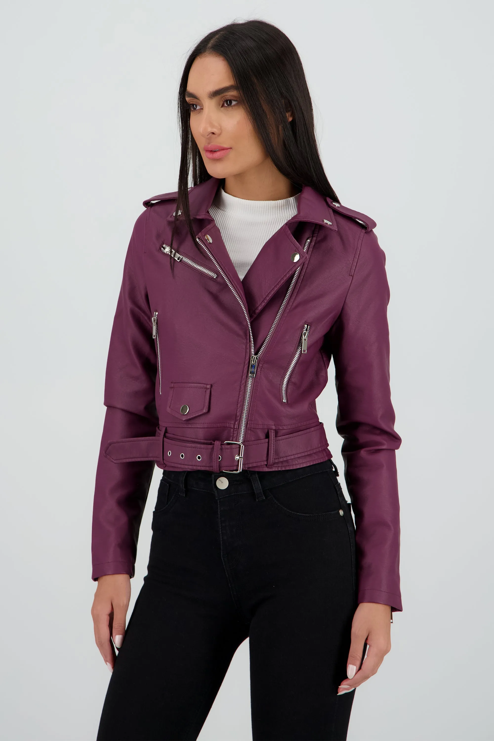 Chamarra Biker Efecto Piel Cierre sold by Shasa product image thumbnail 3