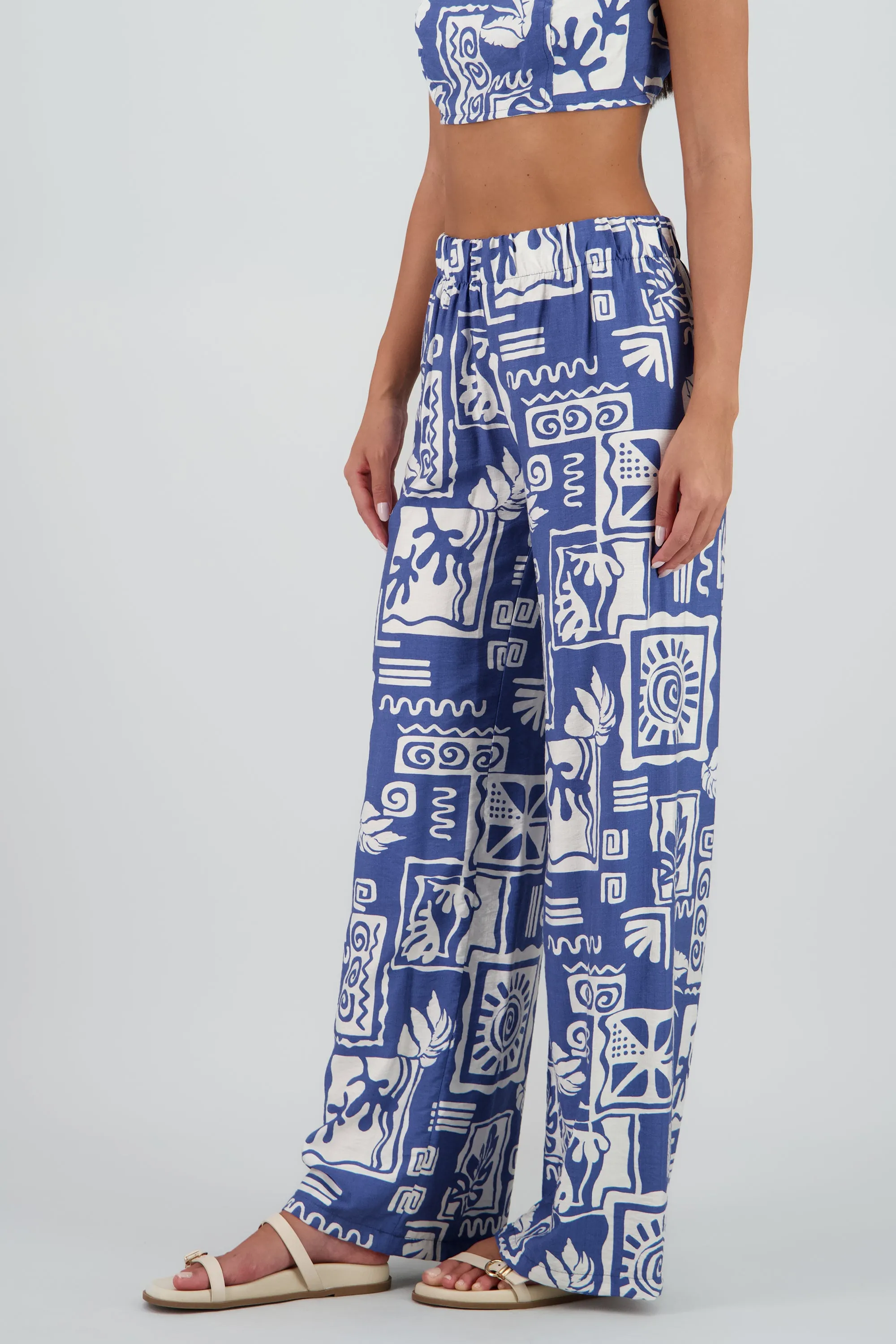 Pantalon estampado tropical wide leg sold by Shasa product image thumbnail 3