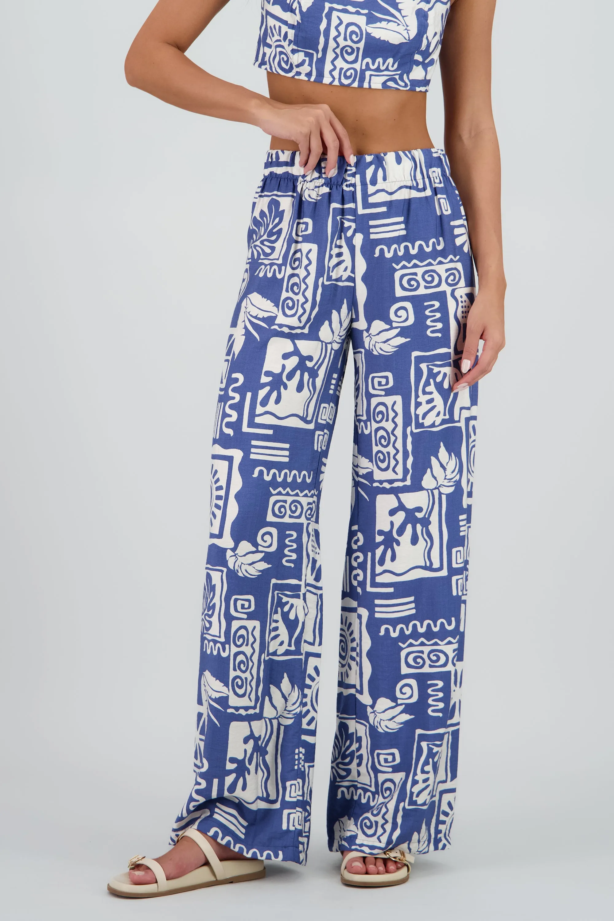 Pantalon estampado tropical wide leg sold by Shasa product image thumbnail 2