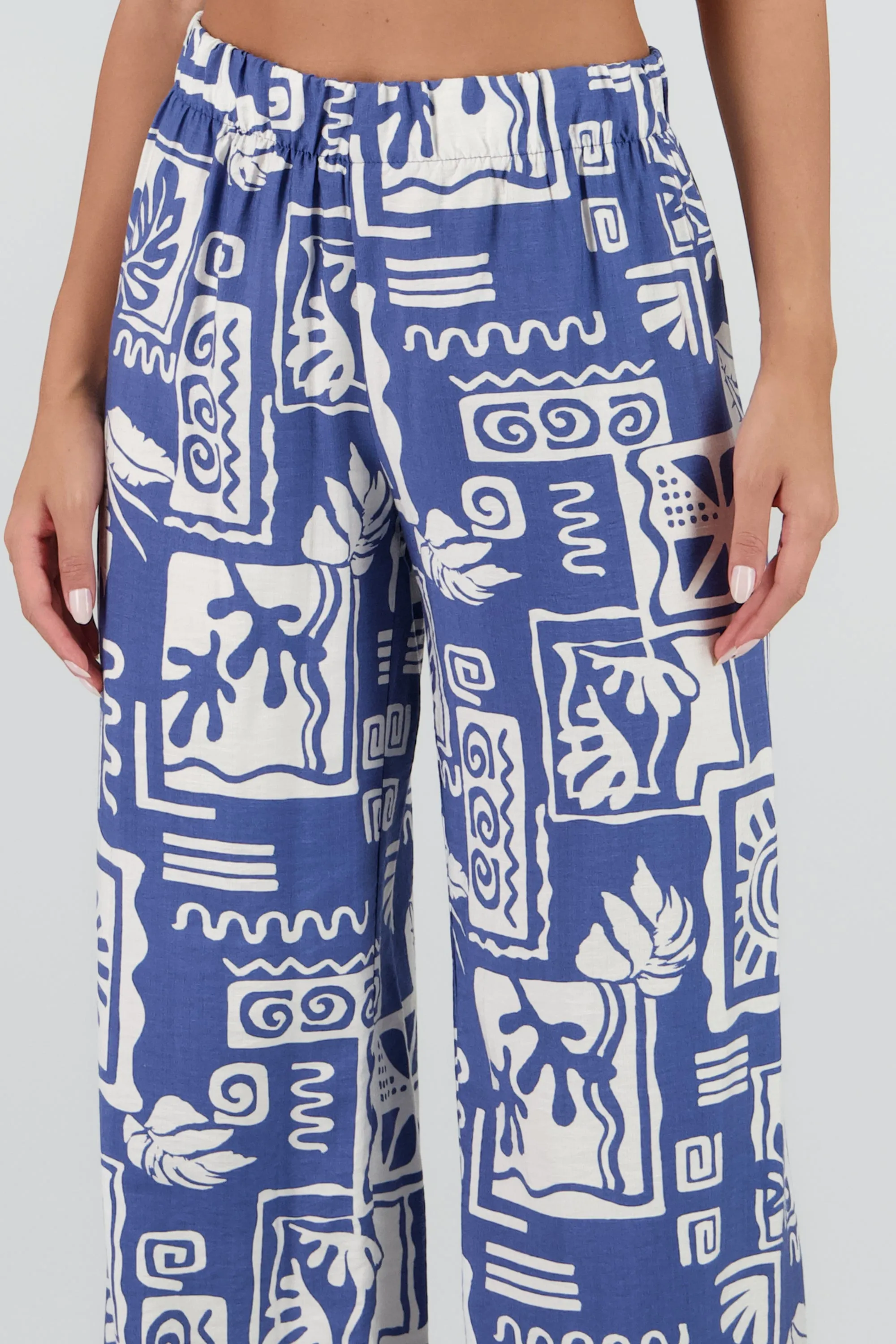 Pantalon estampado tropical wide leg sold by Shasa product image thumbnail 5