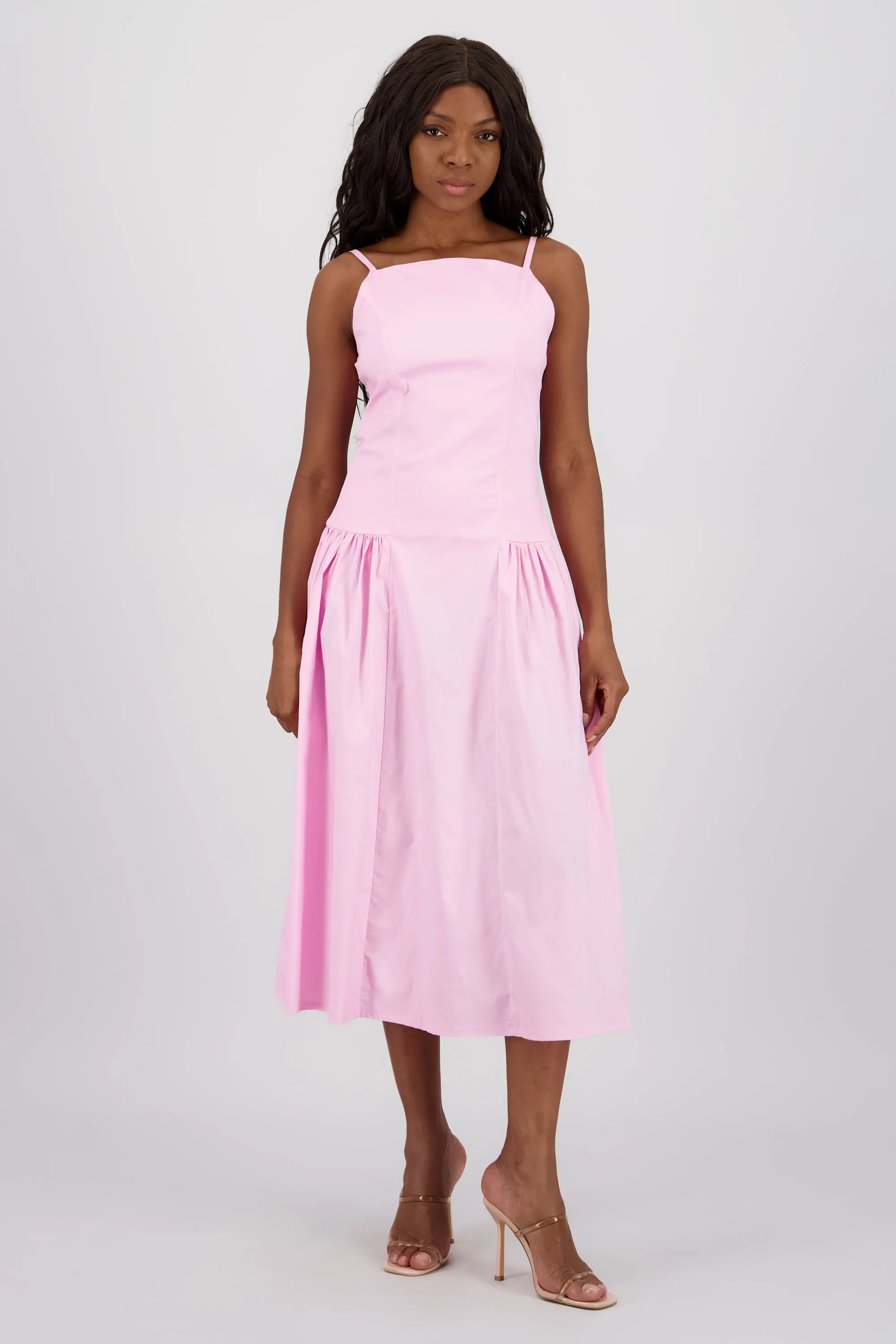 Vestido maxi drop waist frunce sold by Shasa