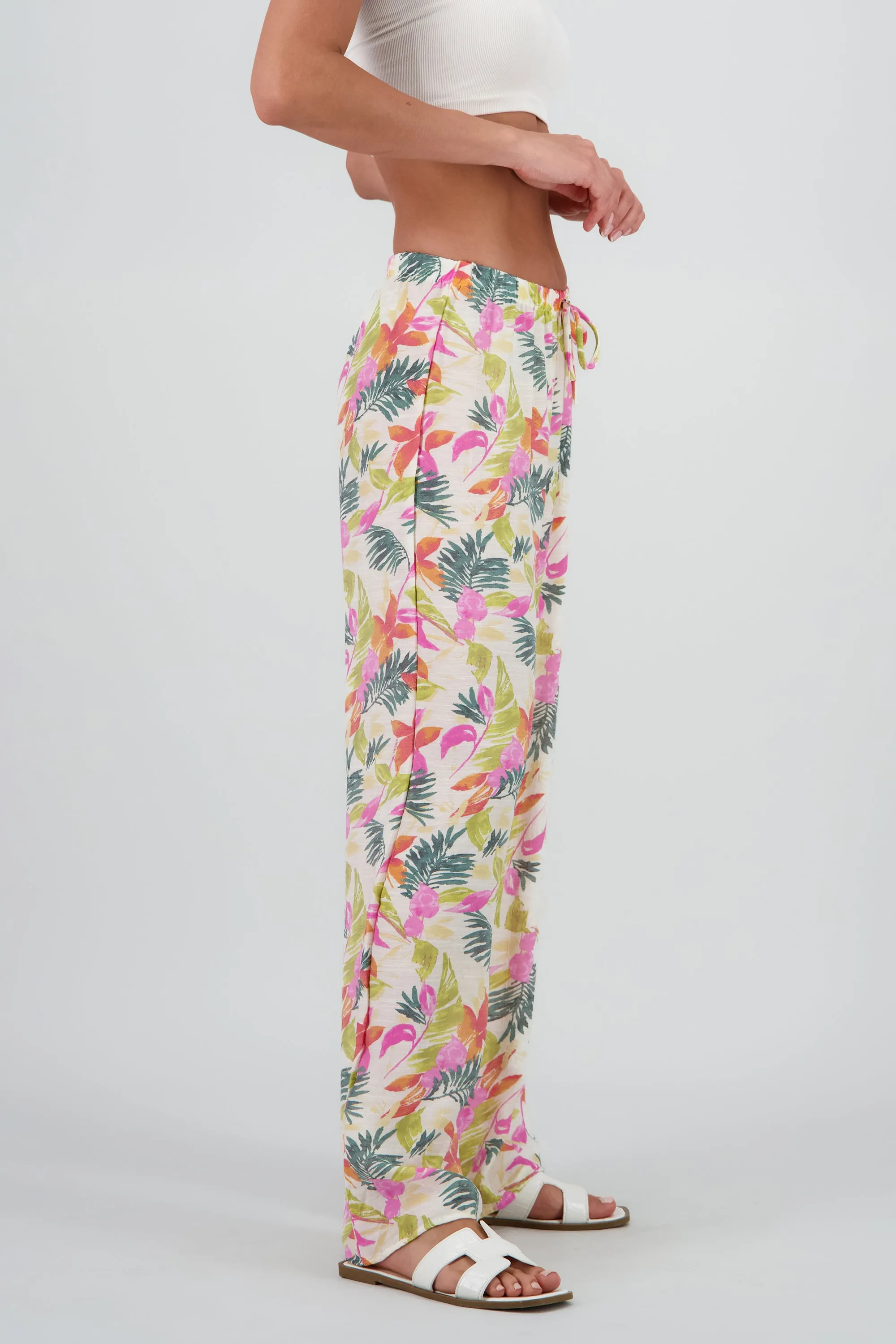 Pantalon amplio lino tropical sold by Shasa product image thumbnail 3