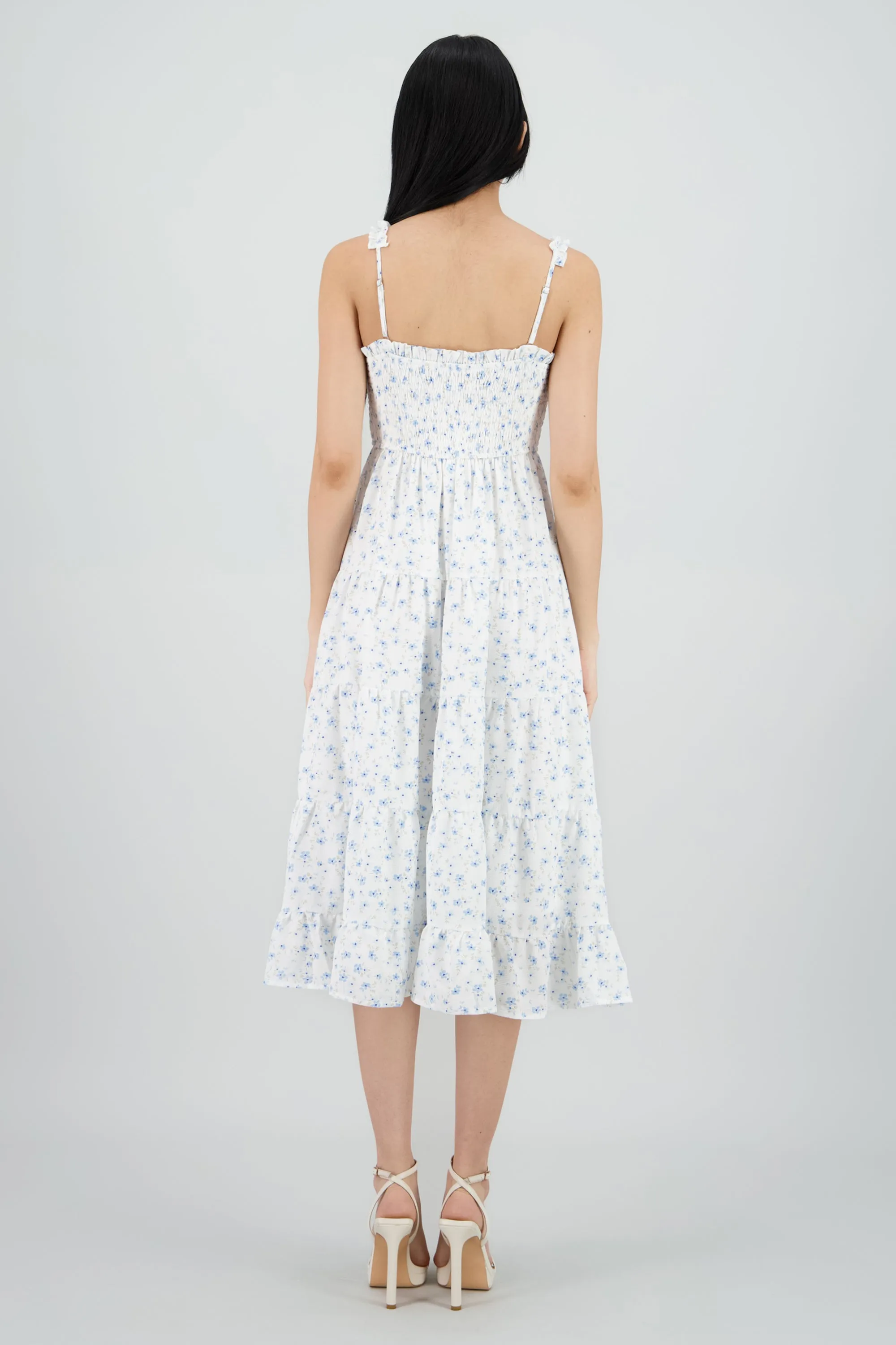 Vestido midi smocked flores sold by Shasa product image thumbnail 4