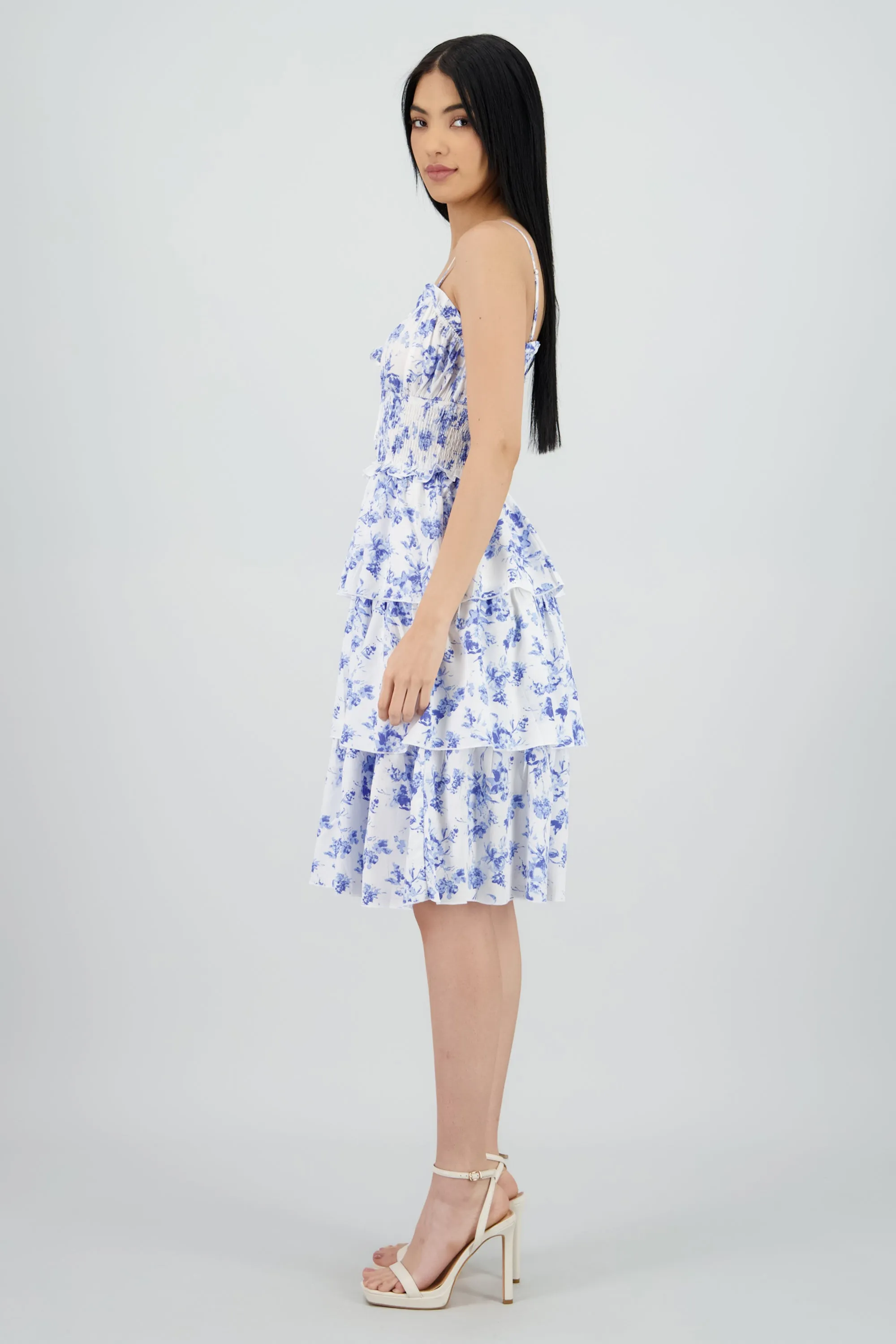 Vestido midi flores detalle capas olanes sold by Shasa product image thumbnail 3